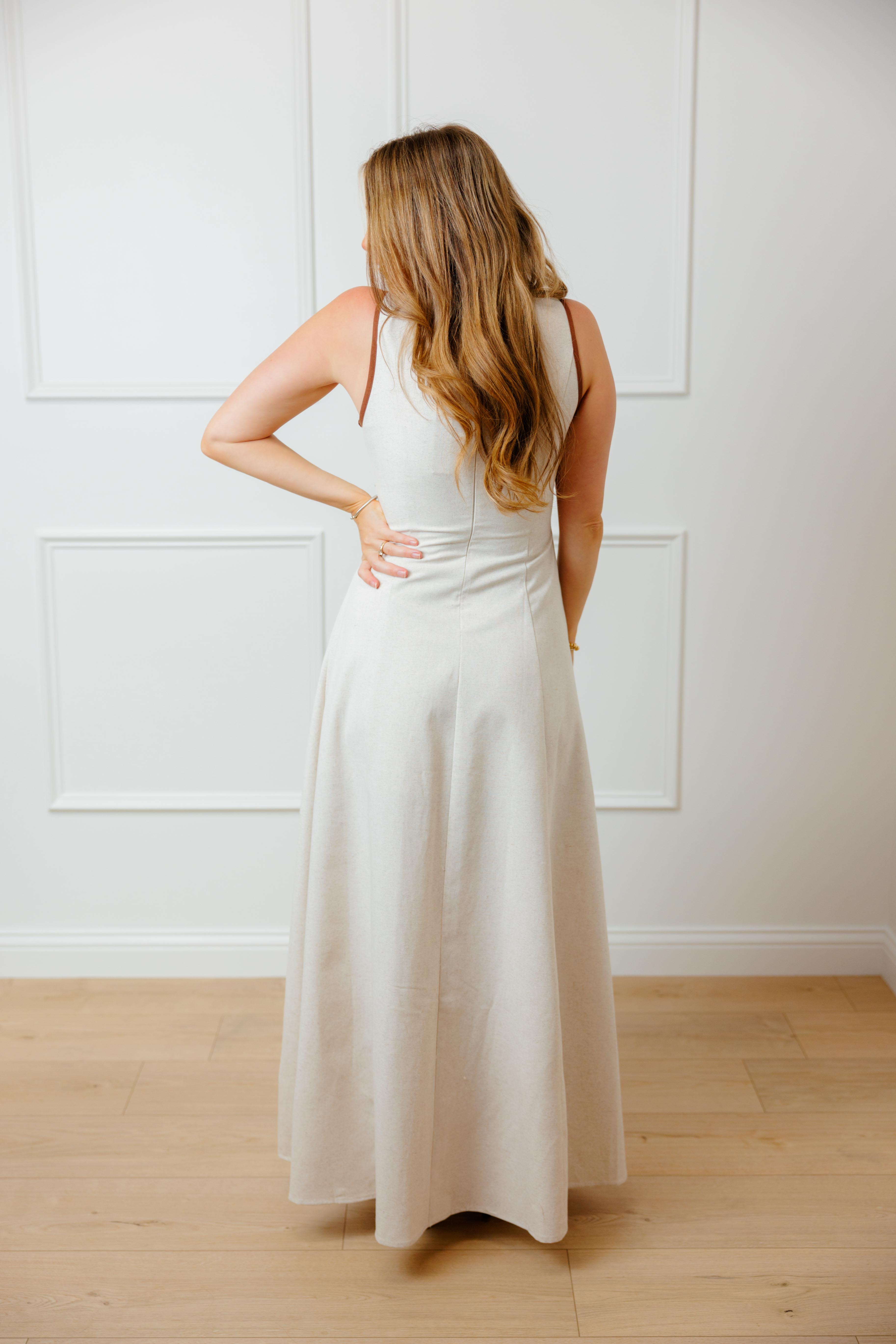 Linen Tone Maxi Dress