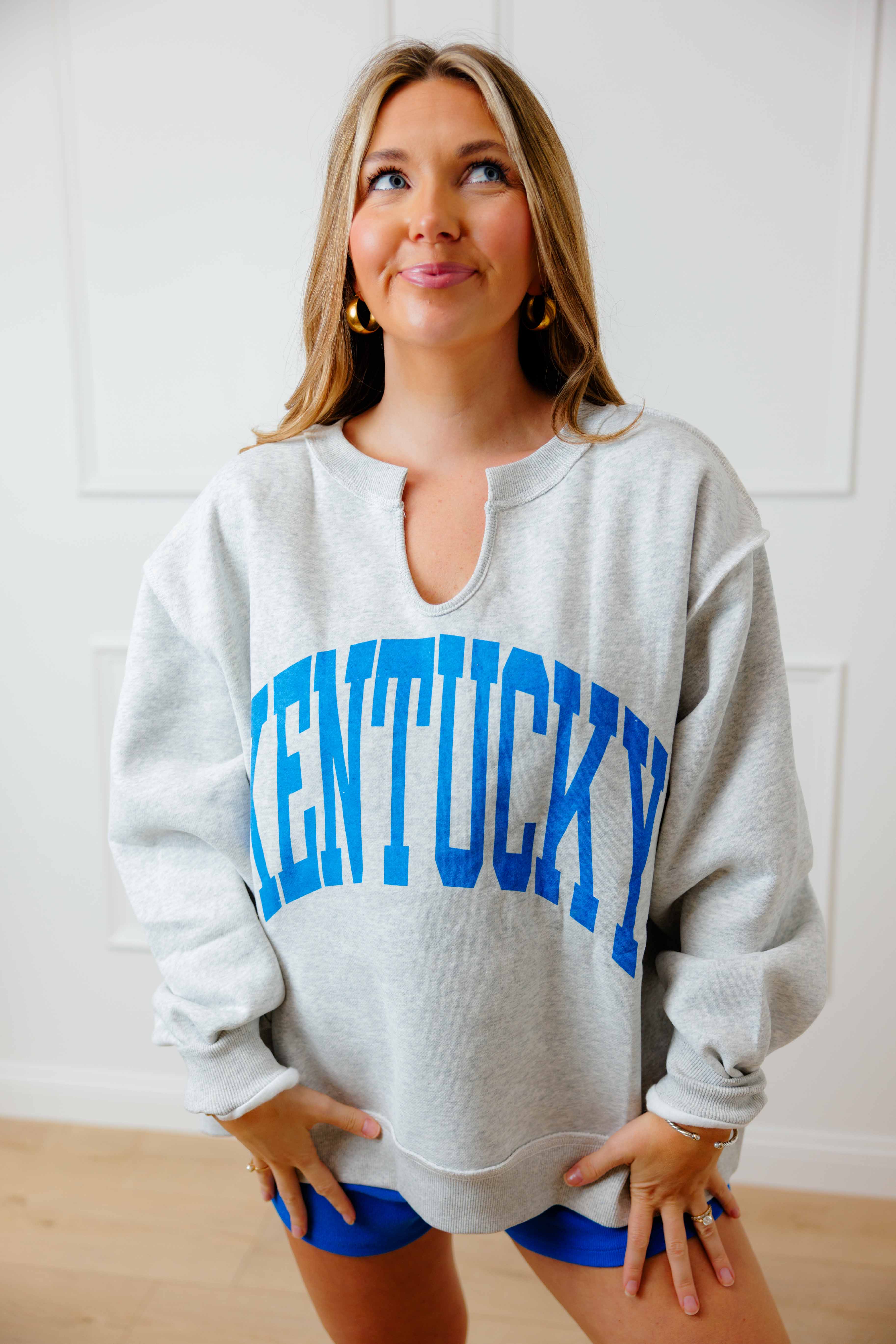 KY Split Neck Reversible Sweatshirt