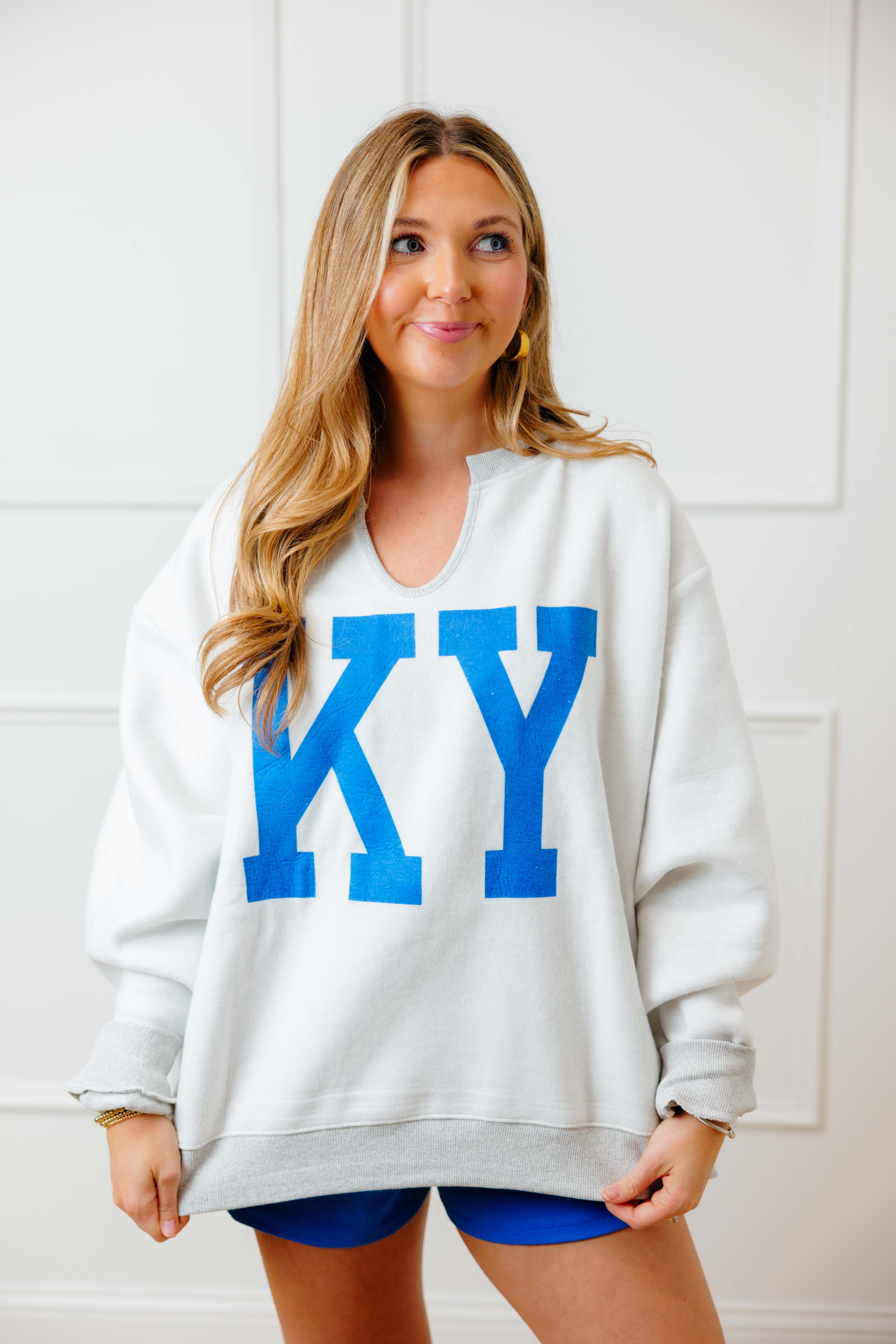 KY Split Neck Reversible Sweatshirt
