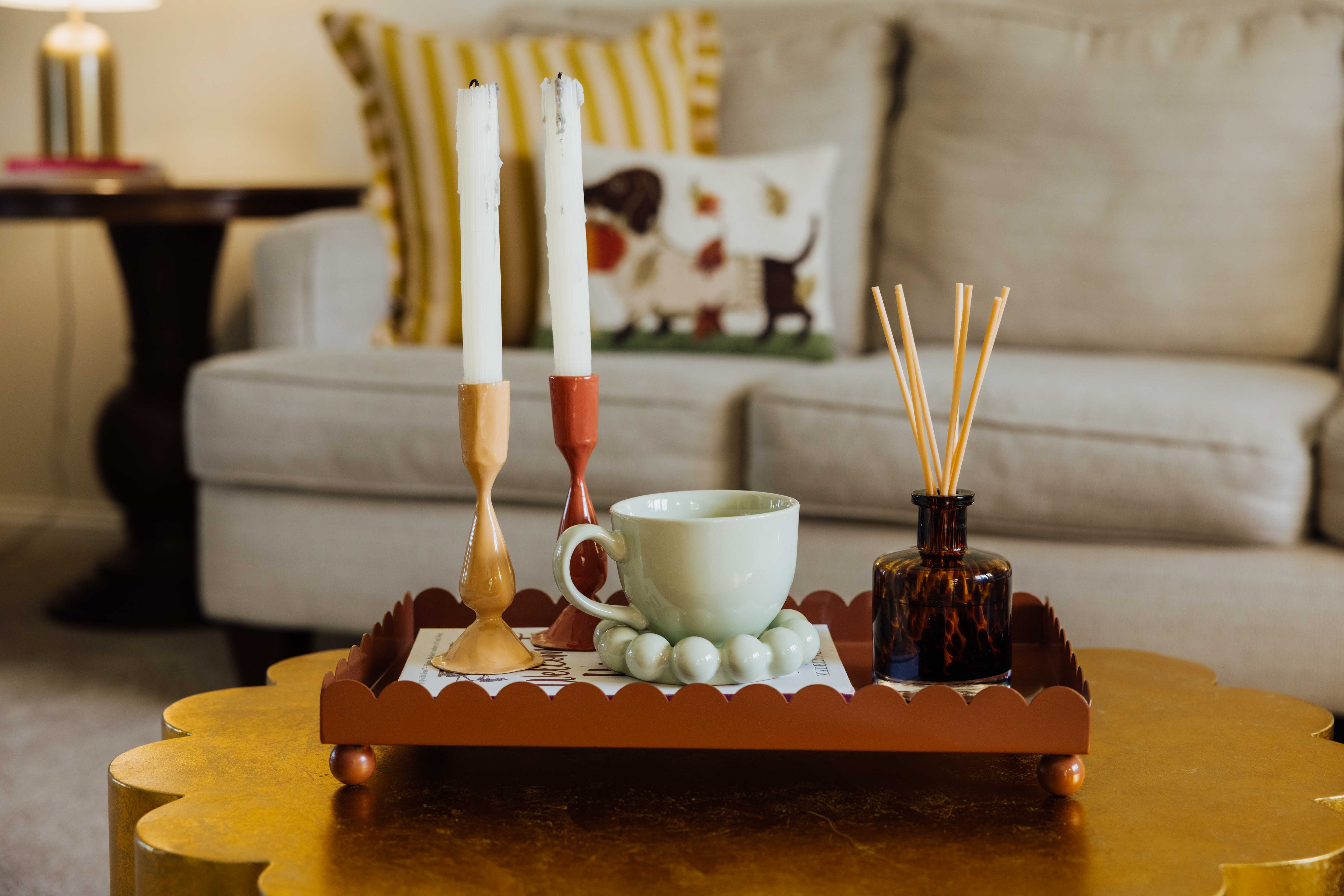 Brown Metal Decorative Tray