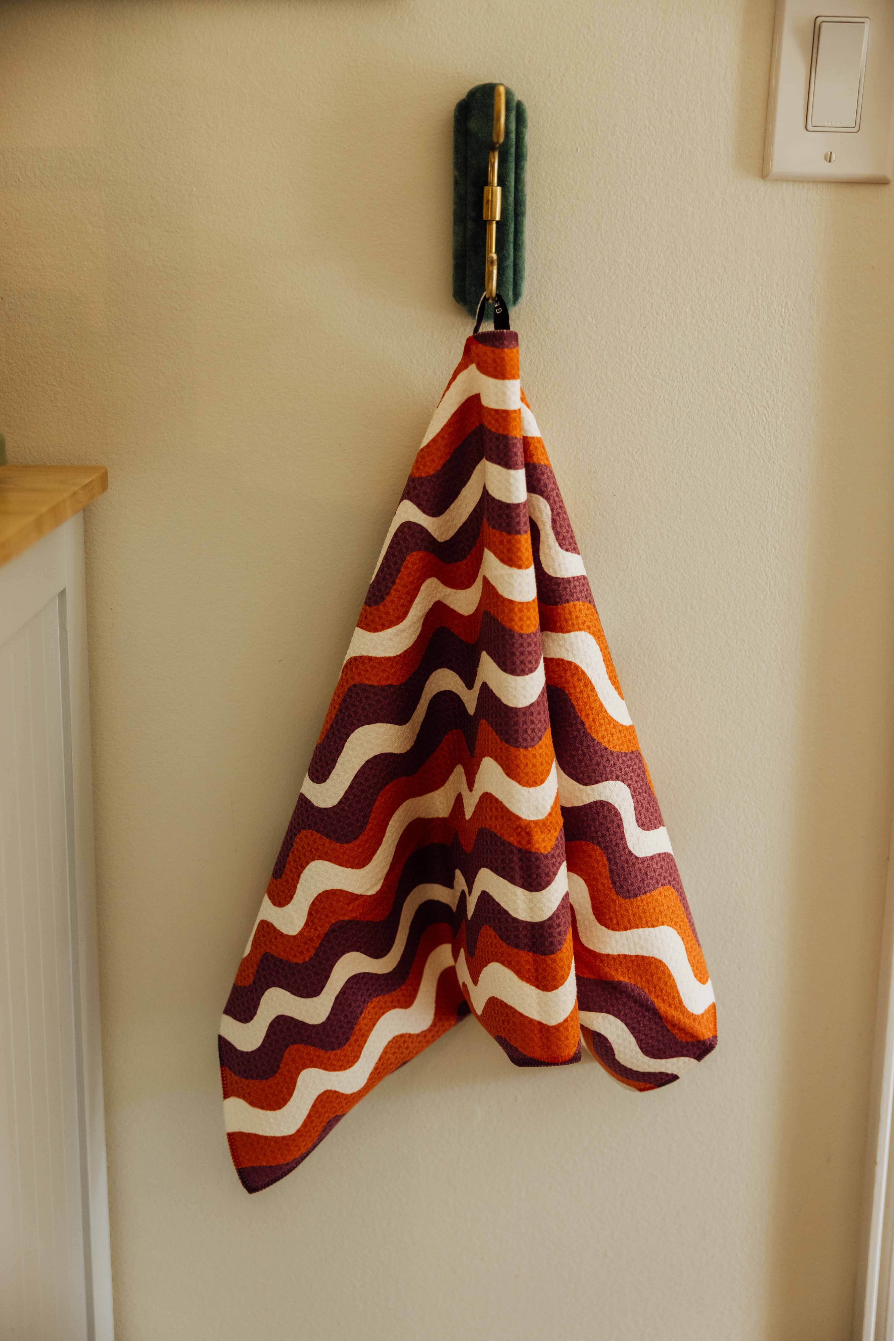Harvest Groove Geometry Tea Towel