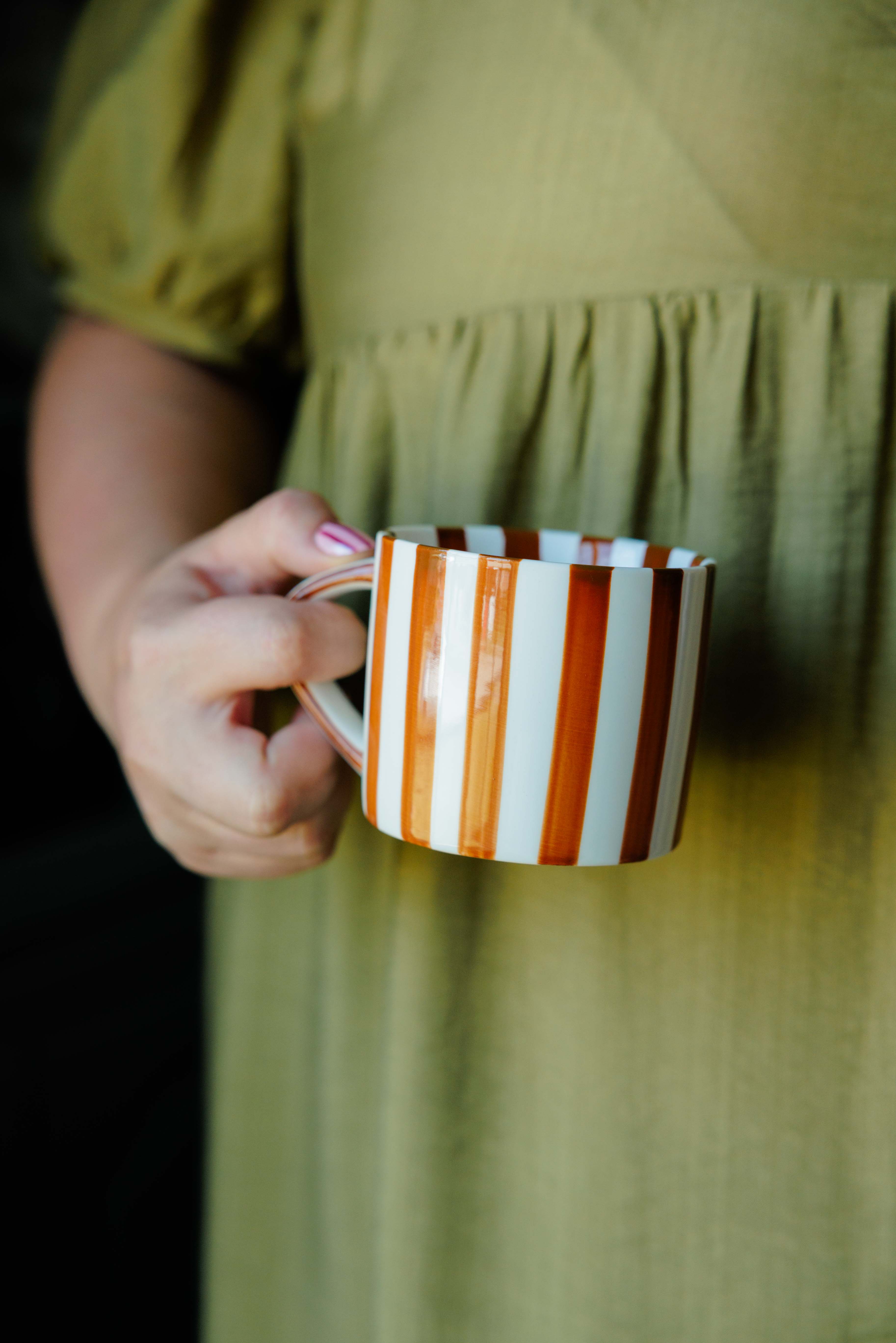 Brown Striped Mug