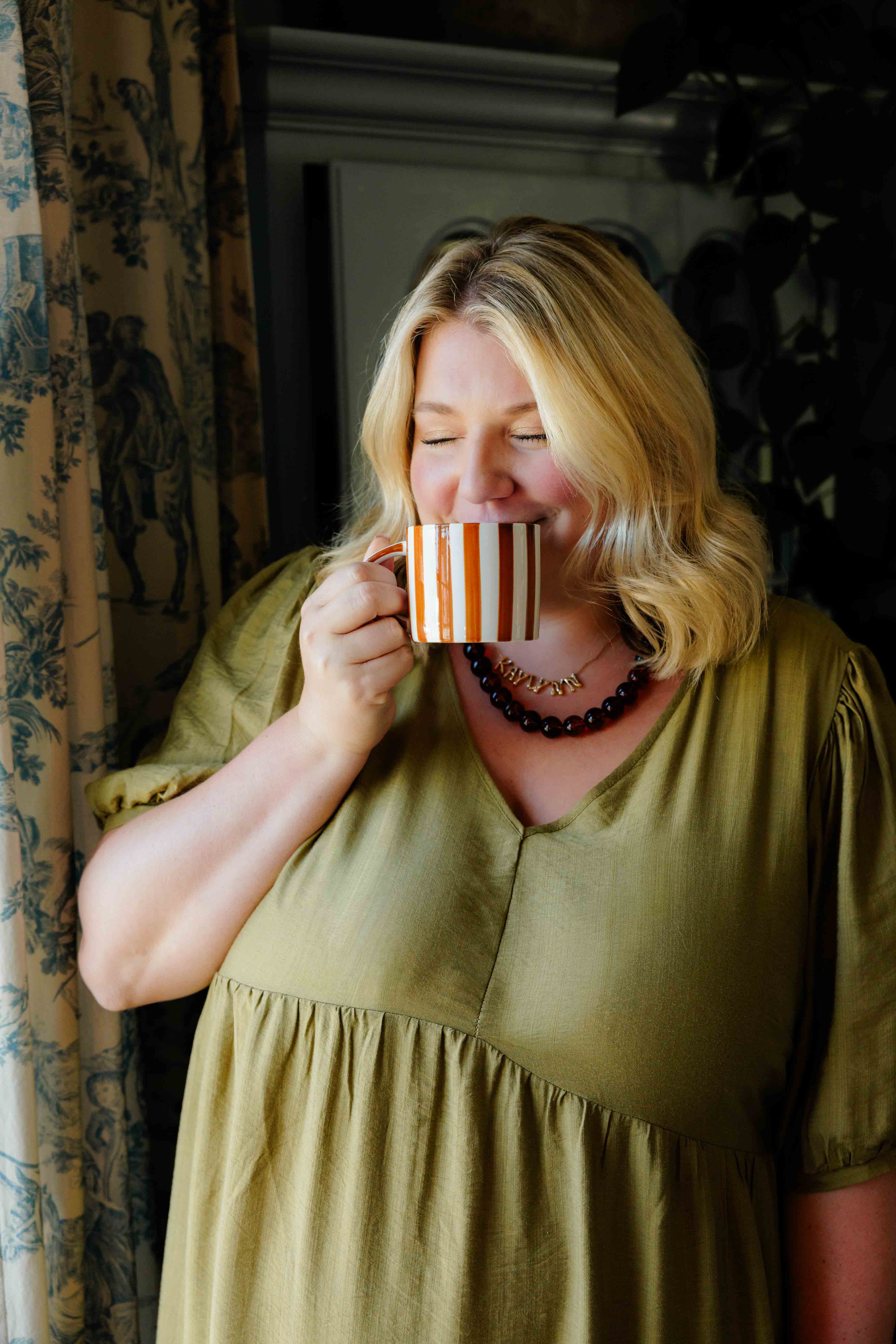 Brown Striped Mug