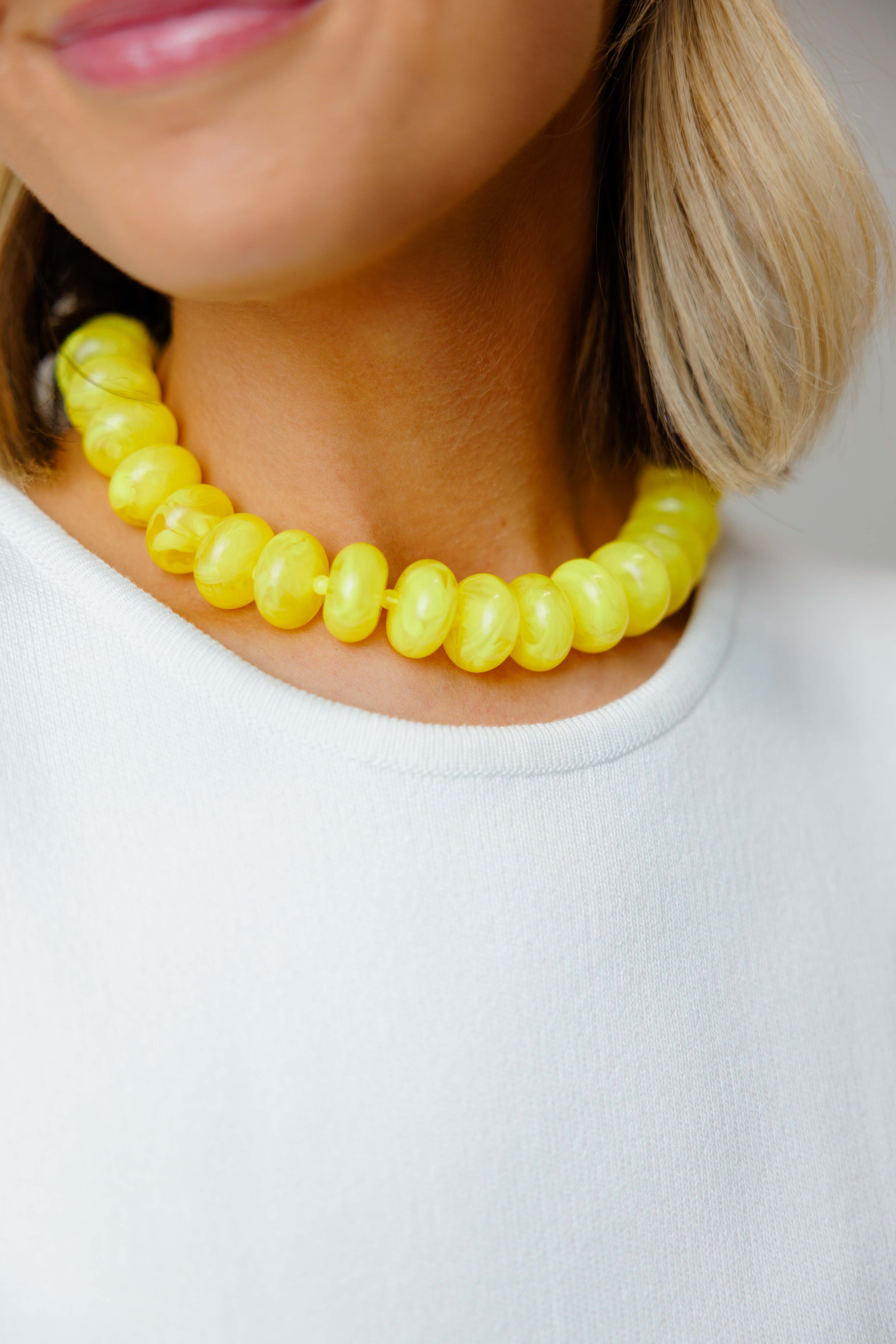 Yellow Beaded Necklace