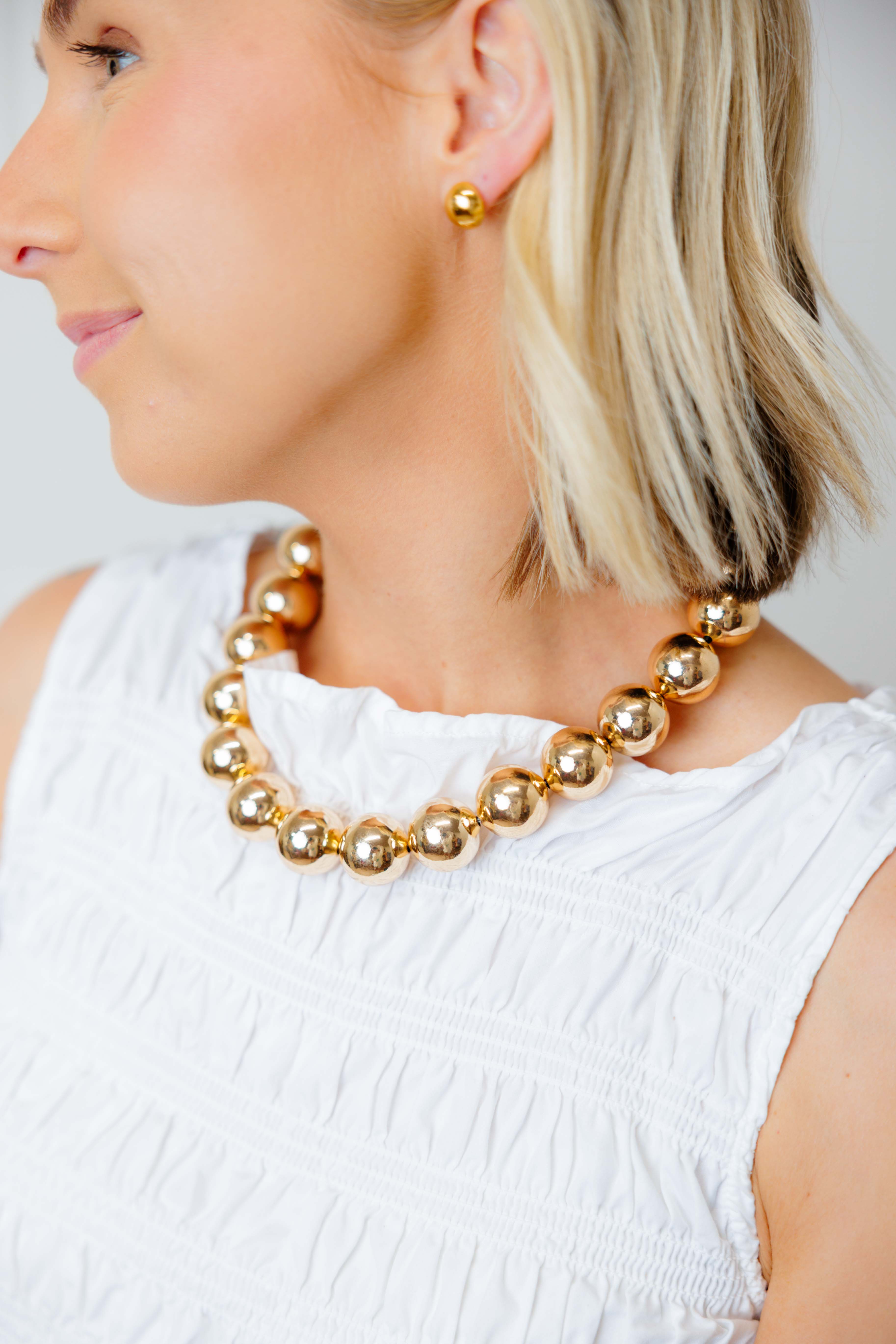 Marjorie Gold Beaded Necklace