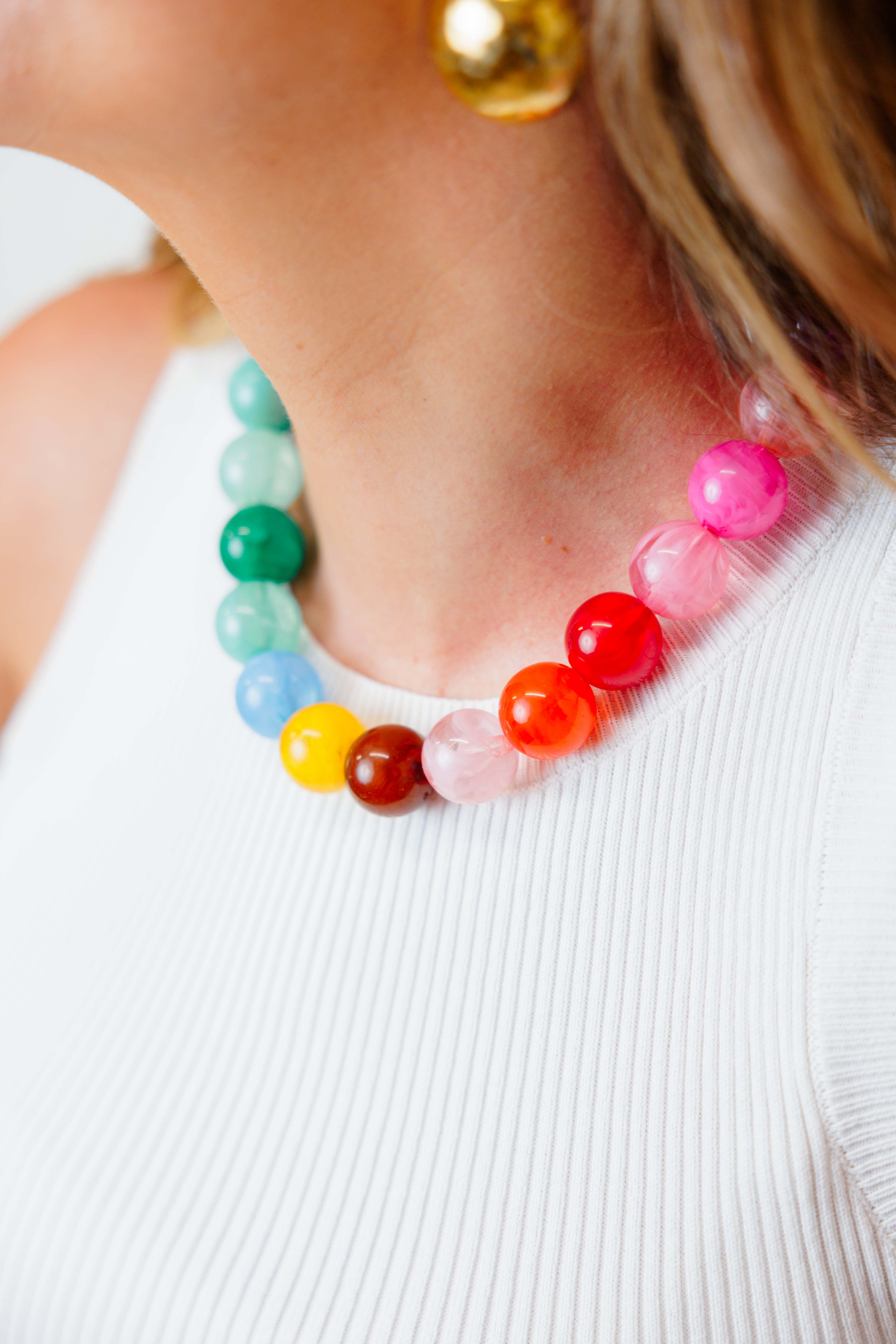 Pop of Color Beaded Necklace