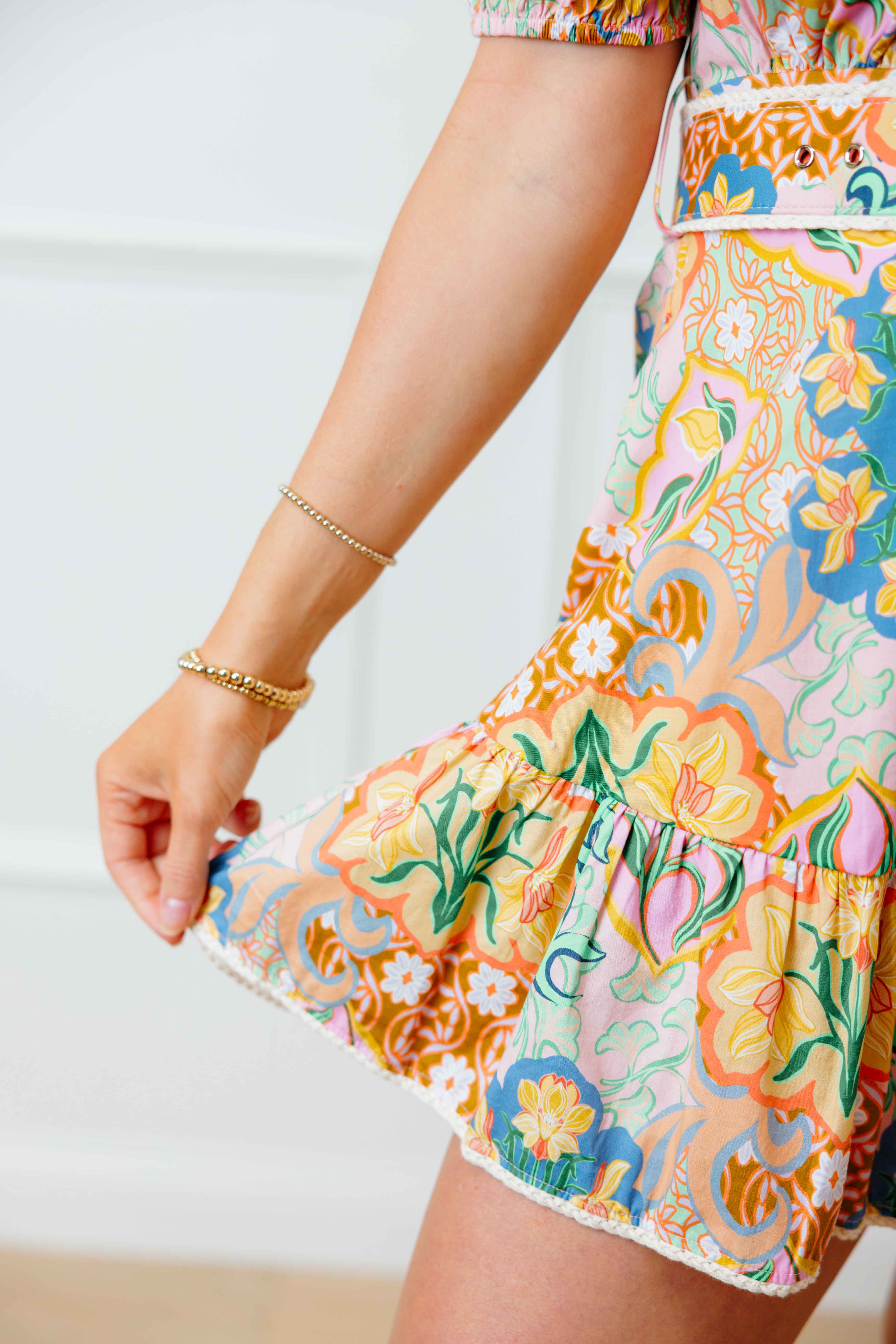 Garden Party Belted Mini Dress