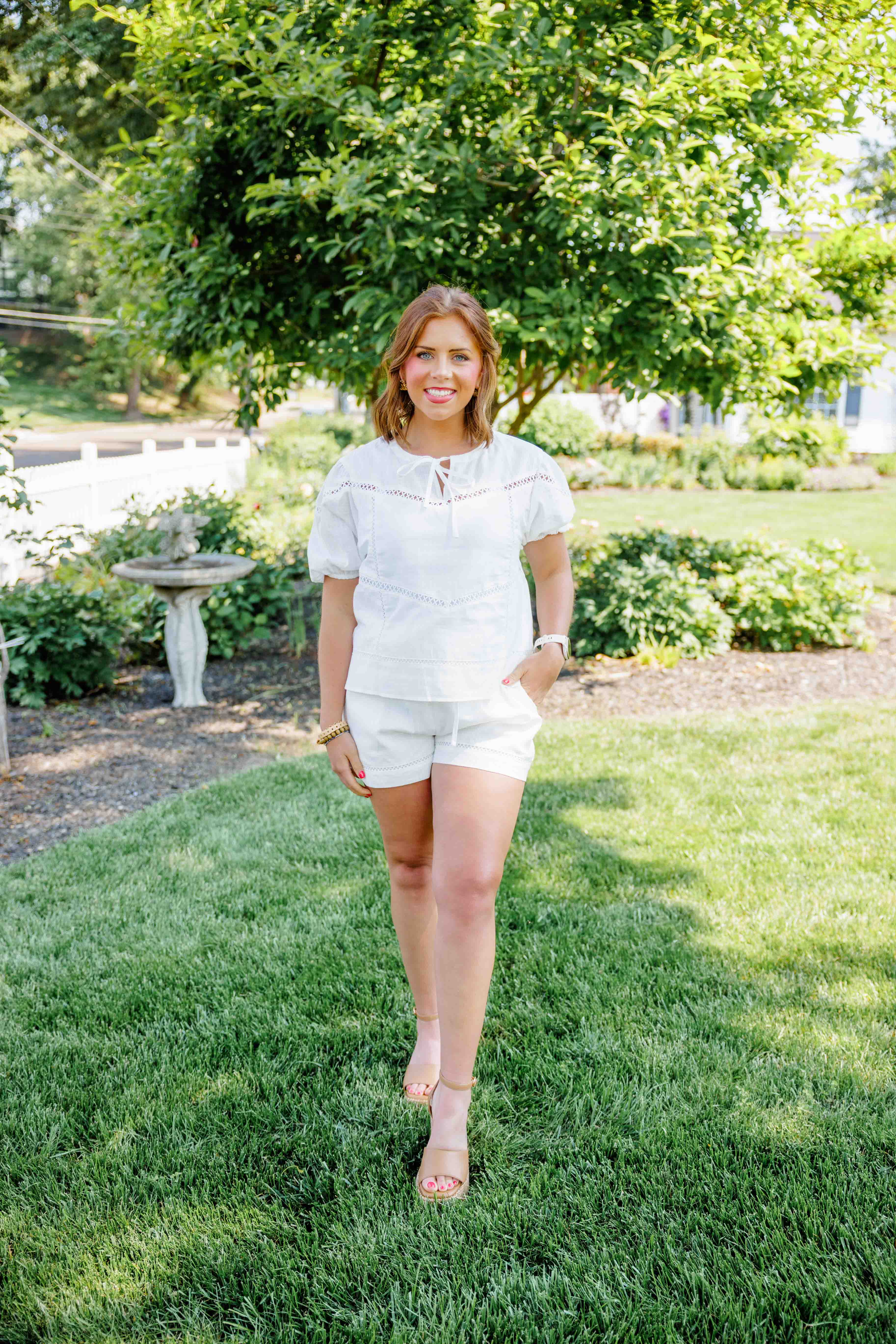 Seaside Eyelet Short Set