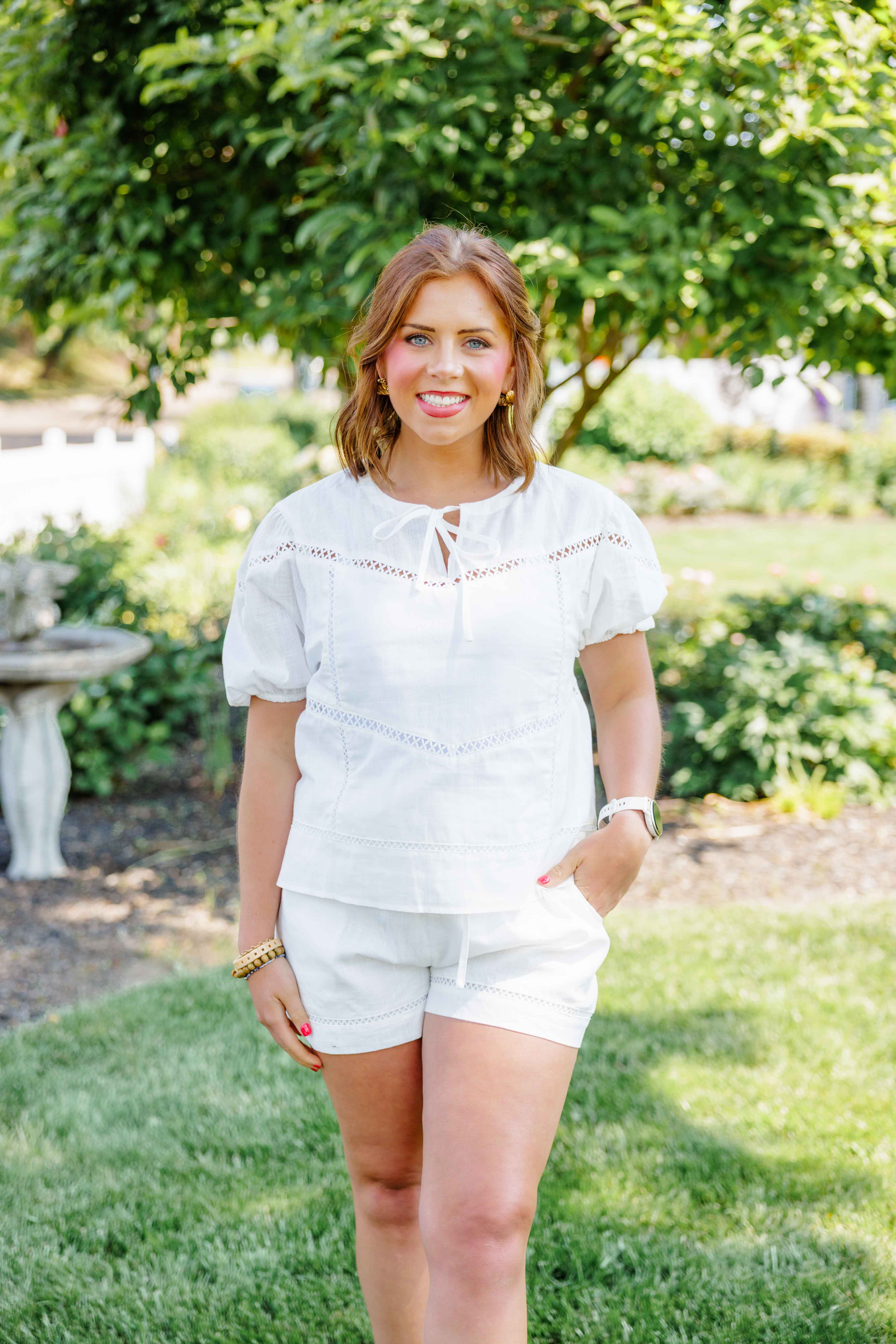Seaside Eyelet Short Set