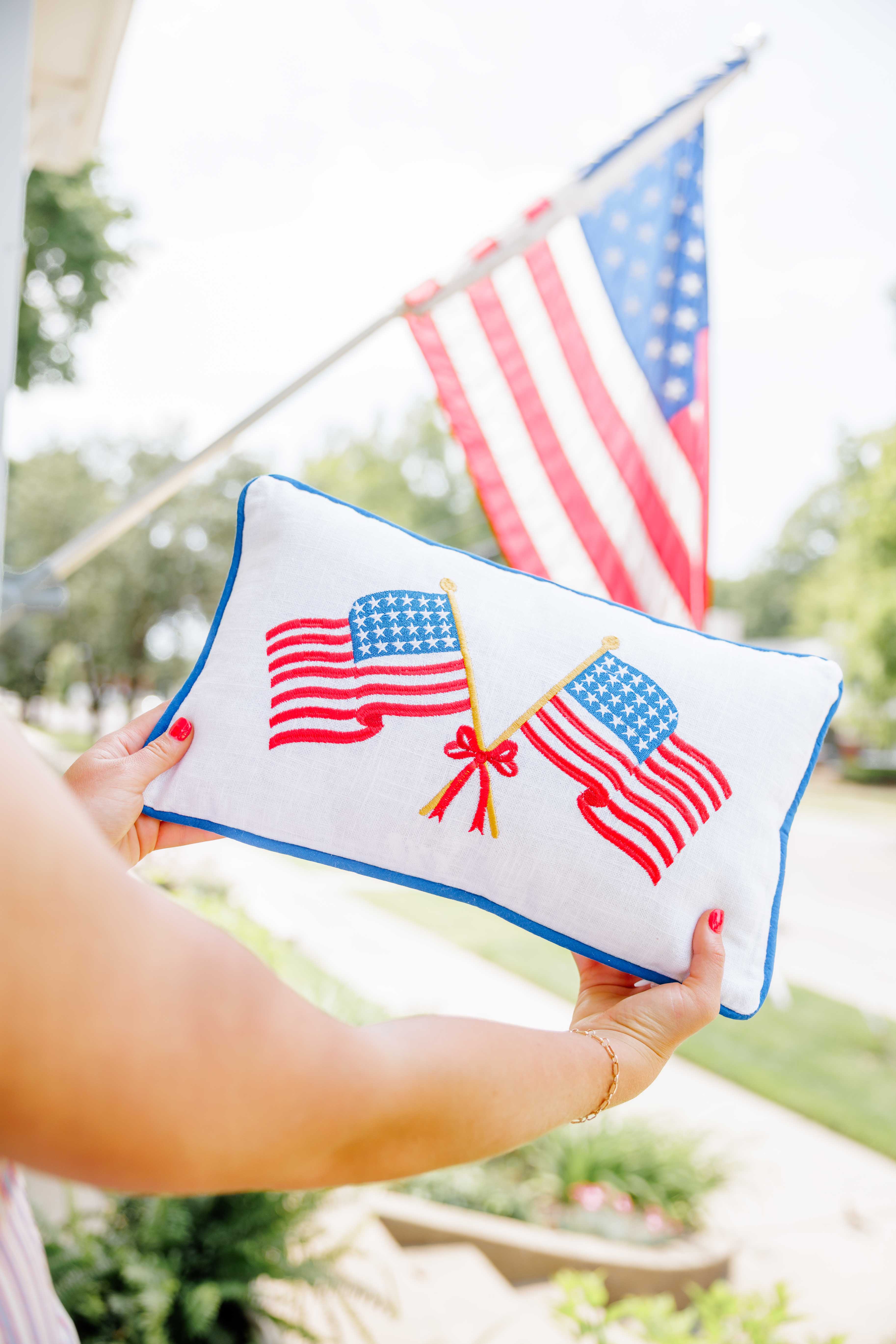 Crossed Flags Pillow