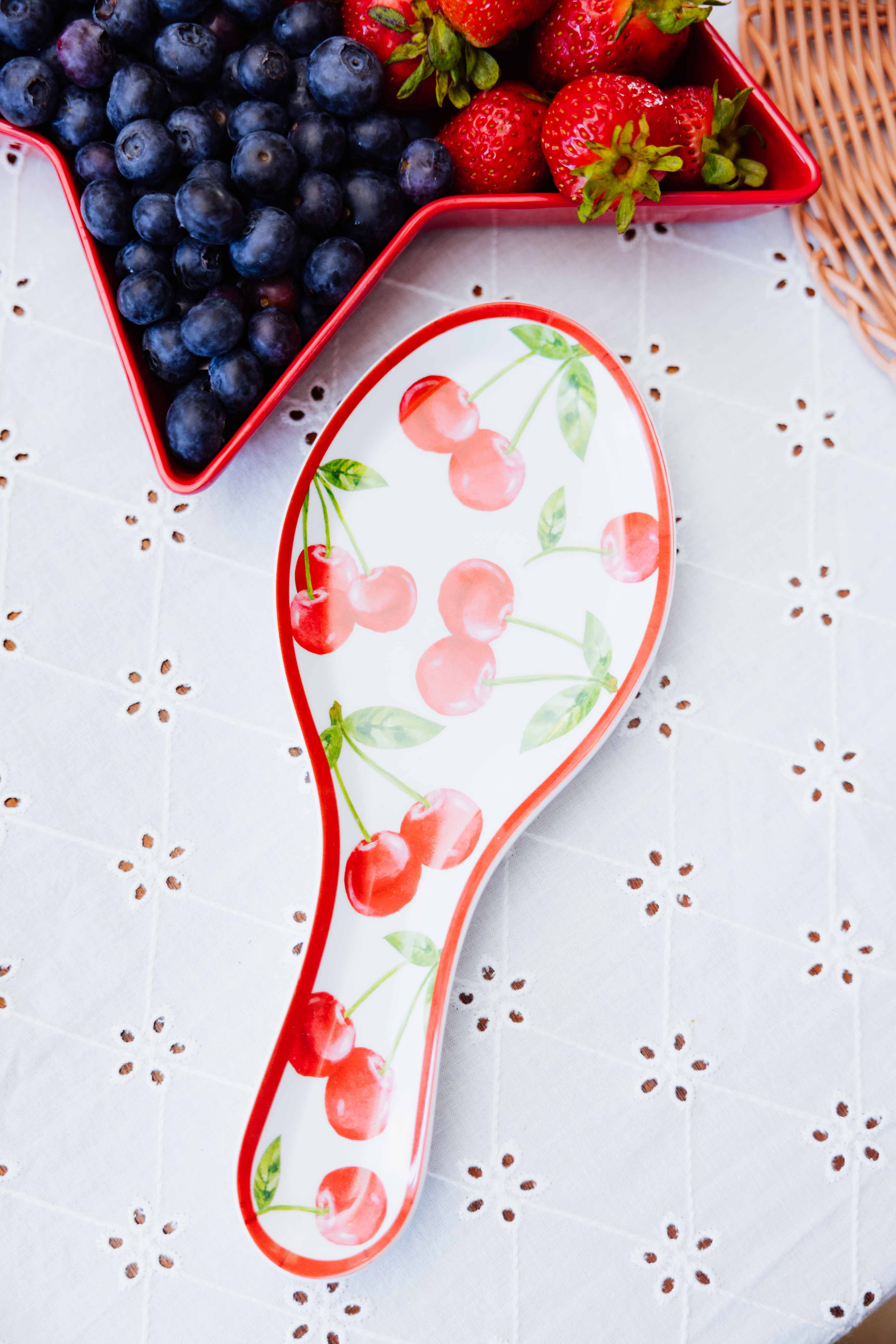 Cherry Melamine Spoon Rest