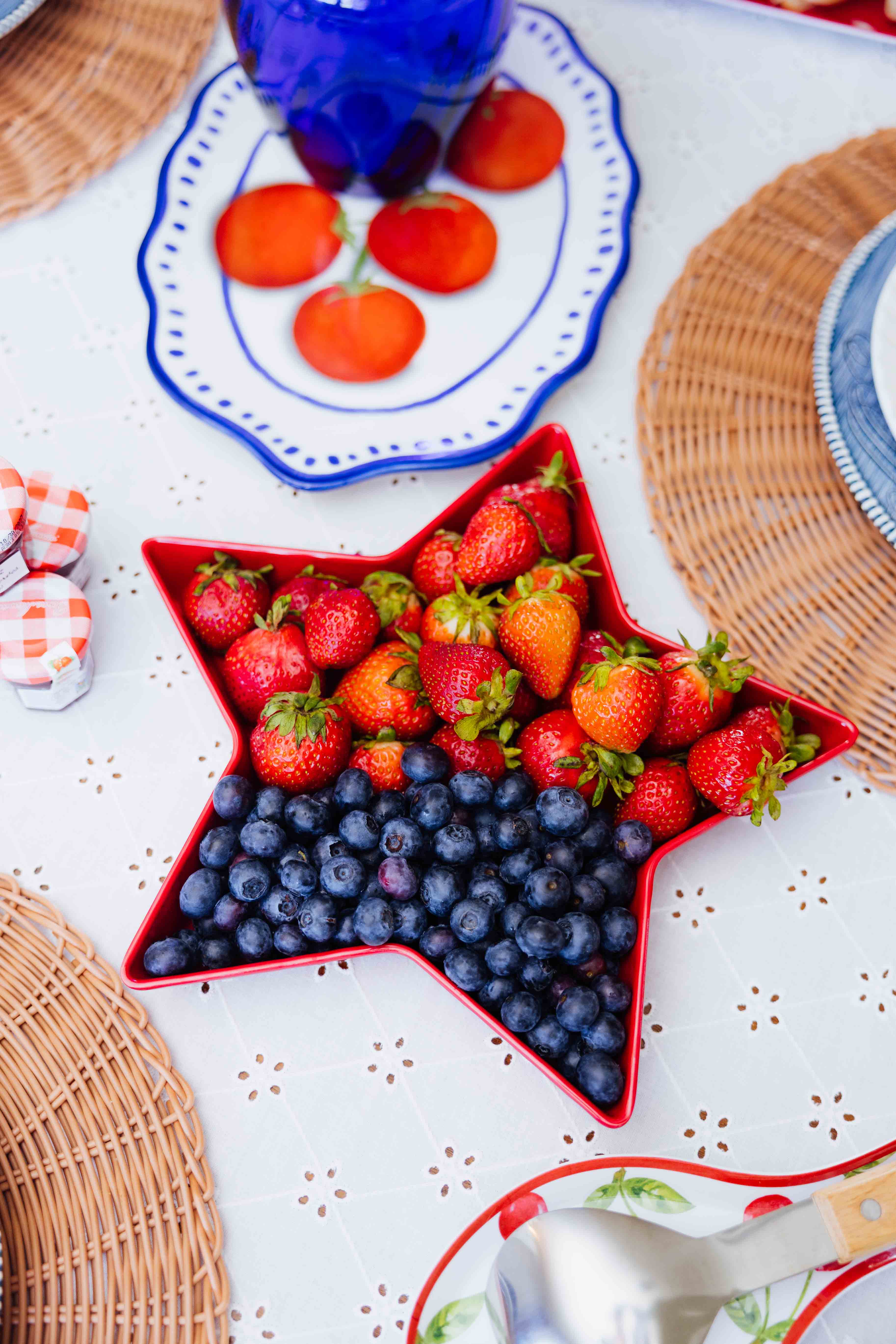 Cherry Red Melamine Star Tray