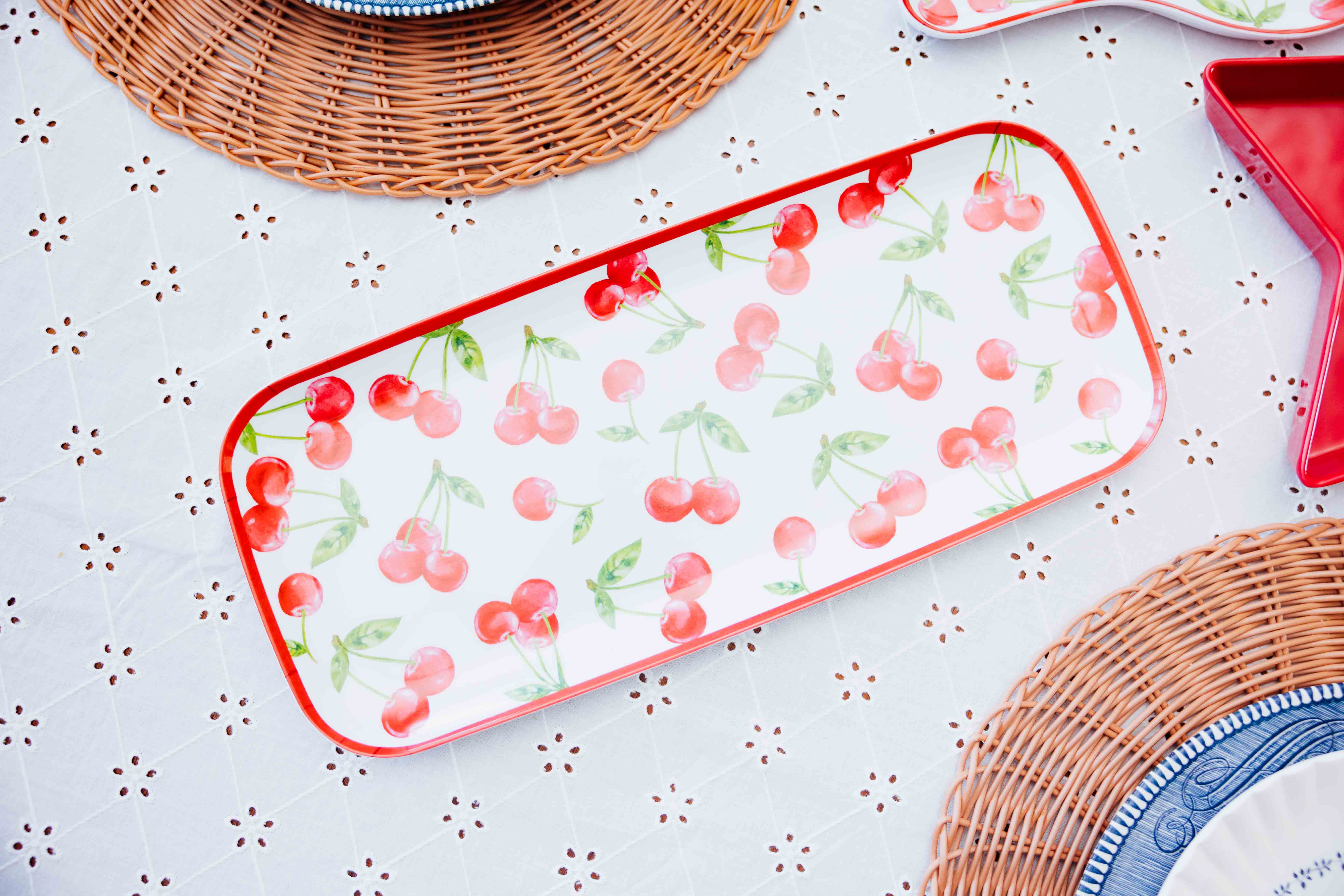 Cherry Blossom Melamine Serving Tray