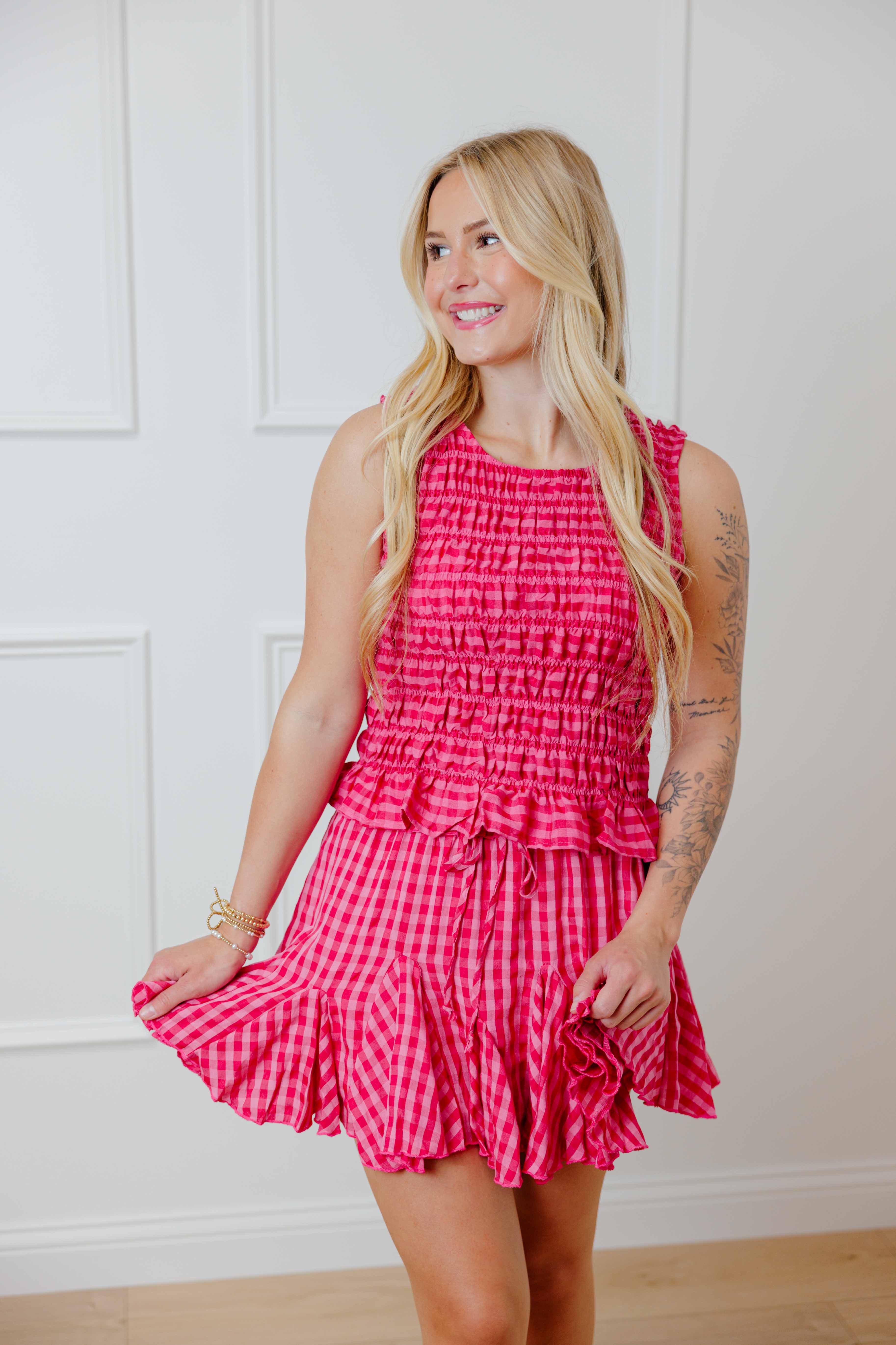 Pink Picnic Smocked Set