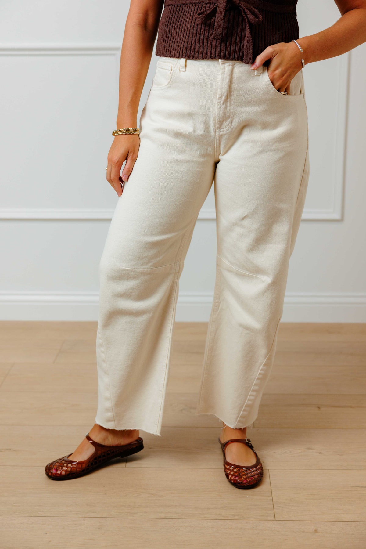 Almond Barrel Jean