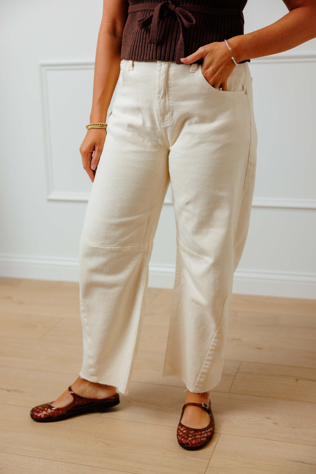Almond Barrel Jean