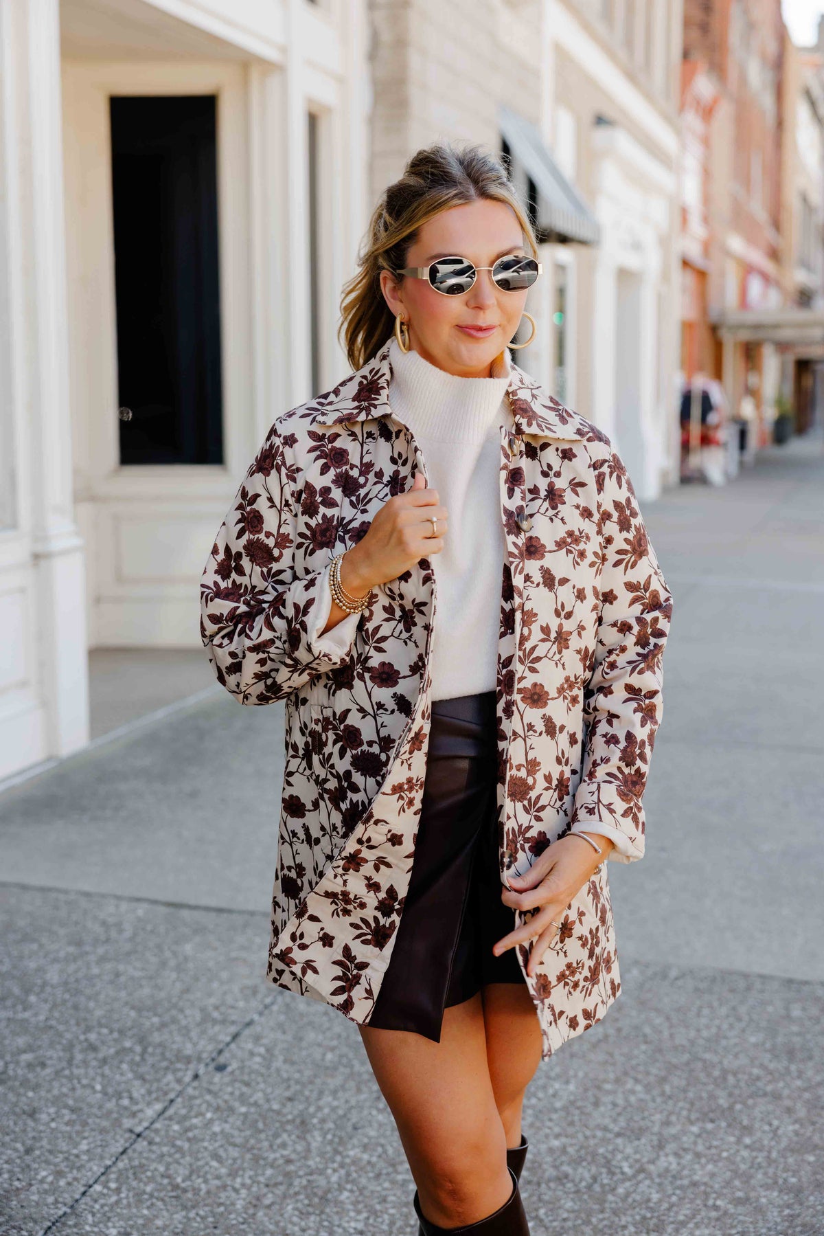 Floral A Line Jacket