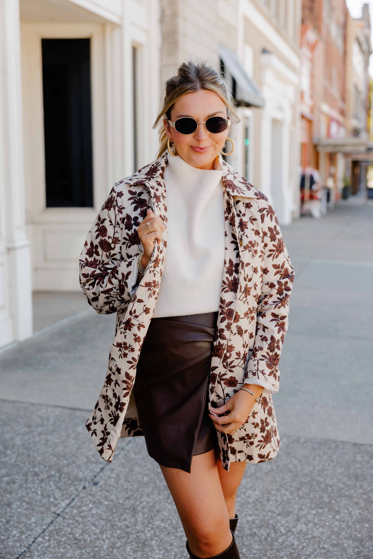 Floral A Line Jacket