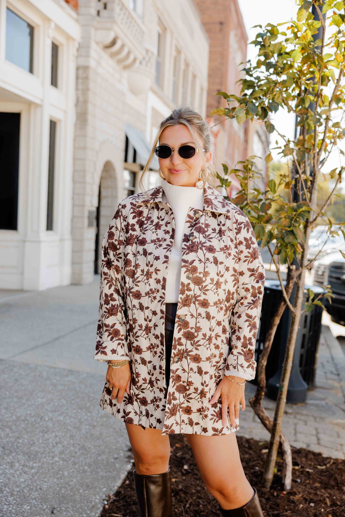 Floral A Line Jacket