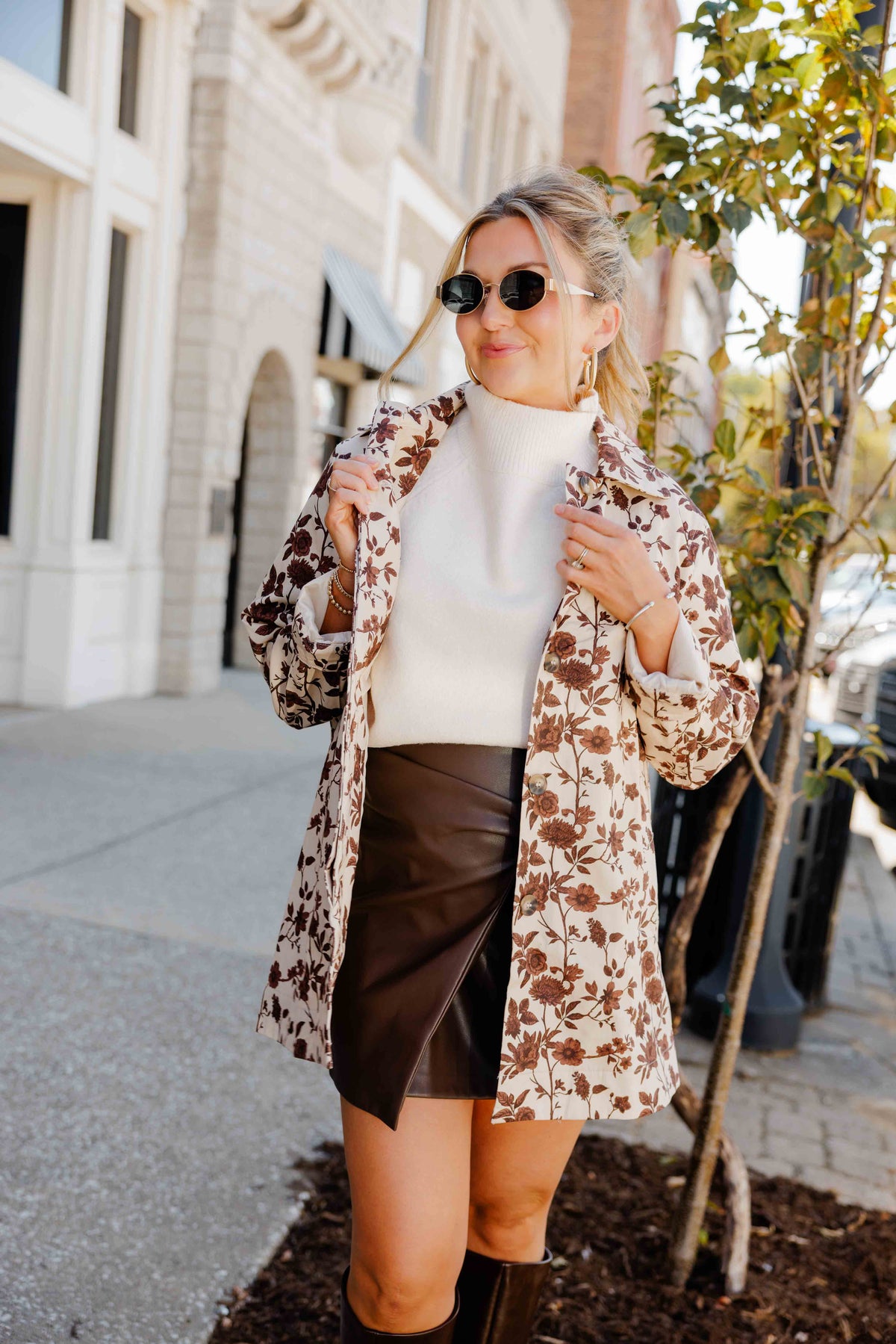 Floral A Line Jacket