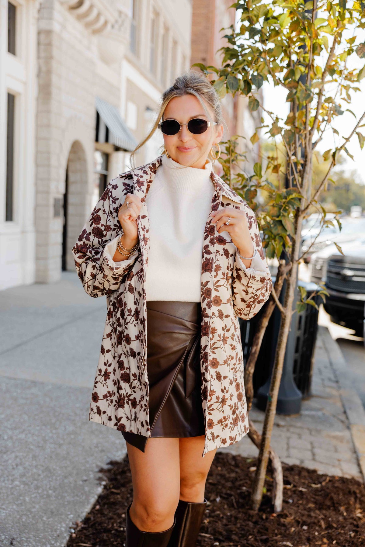 Floral A Line Jacket