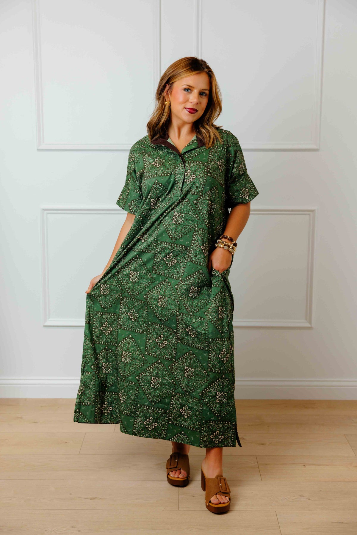 Polly Printed Midi Dress