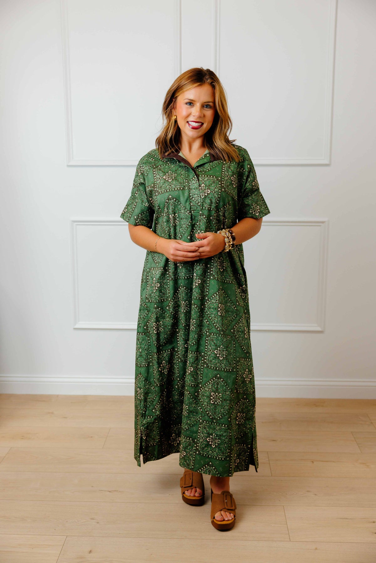 Polly Printed Midi Dress