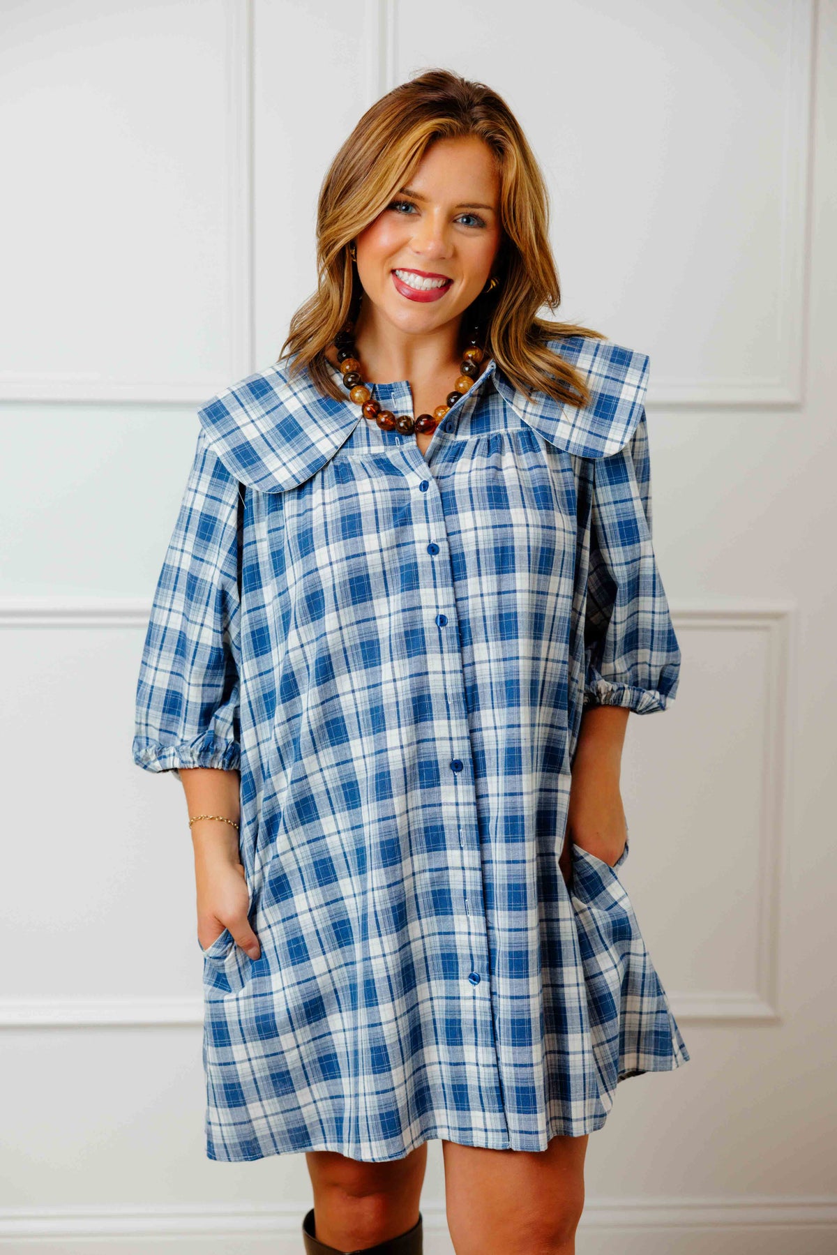 Blue Peter Pan Dress
