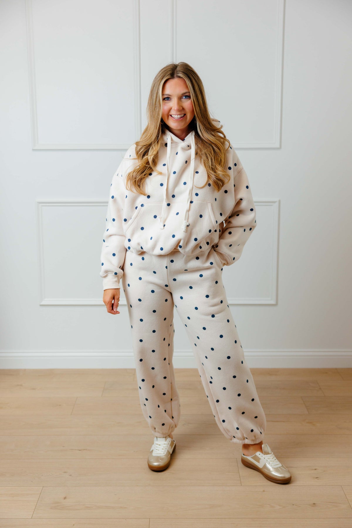 Navy Dot Lounge Set