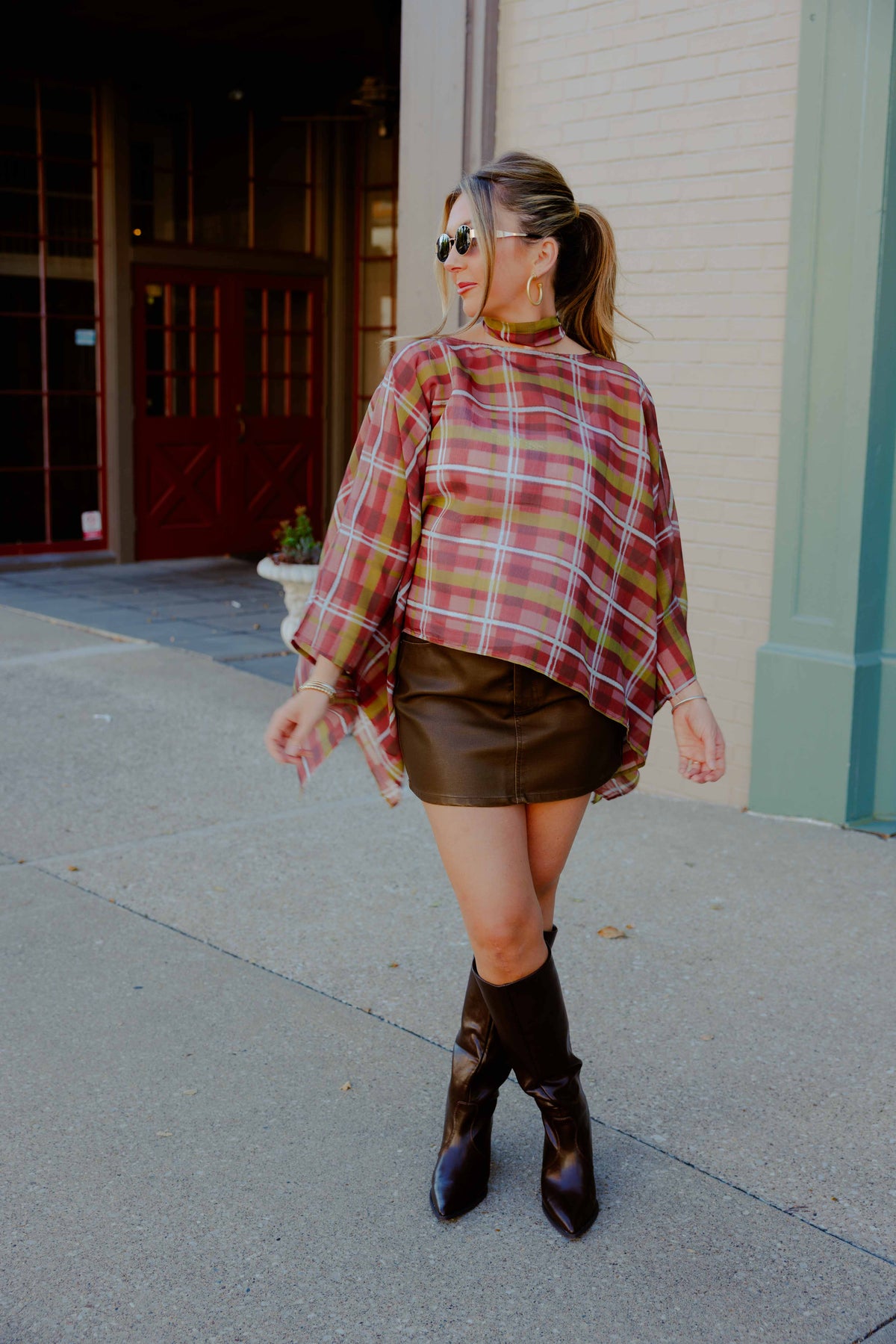 Forever Fall Plaid Poncho