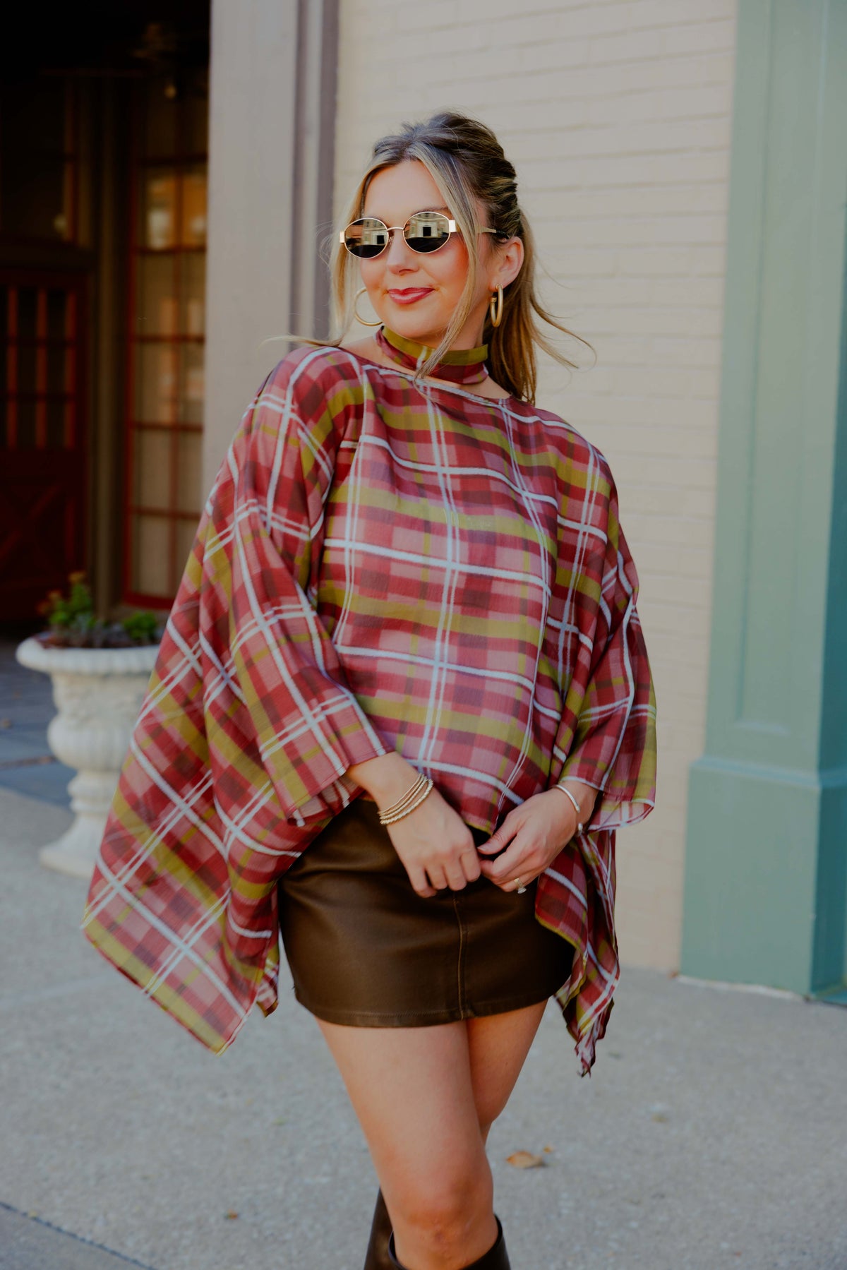 Forever Fall Plaid Poncho