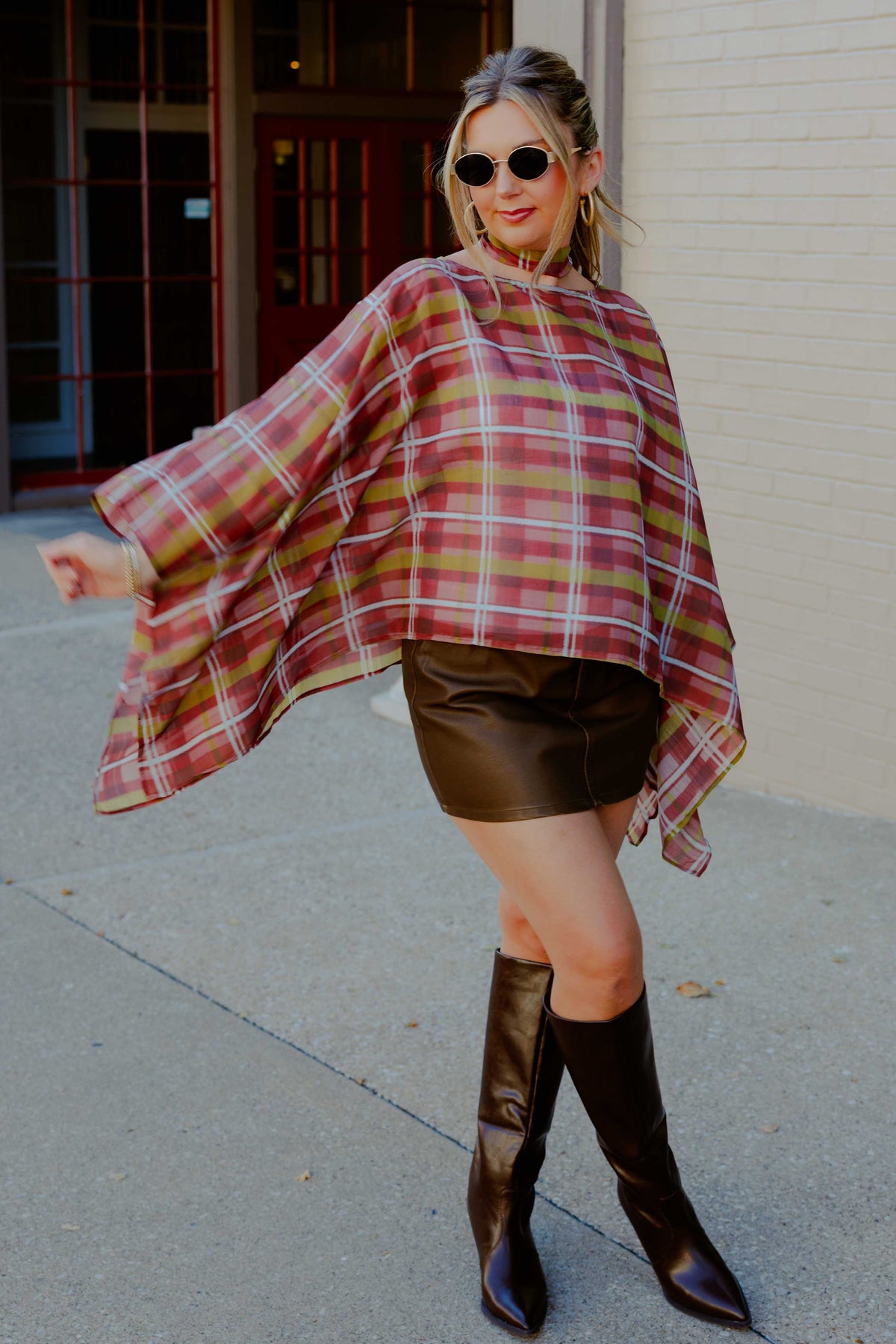 Forever Fall Plaid Poncho