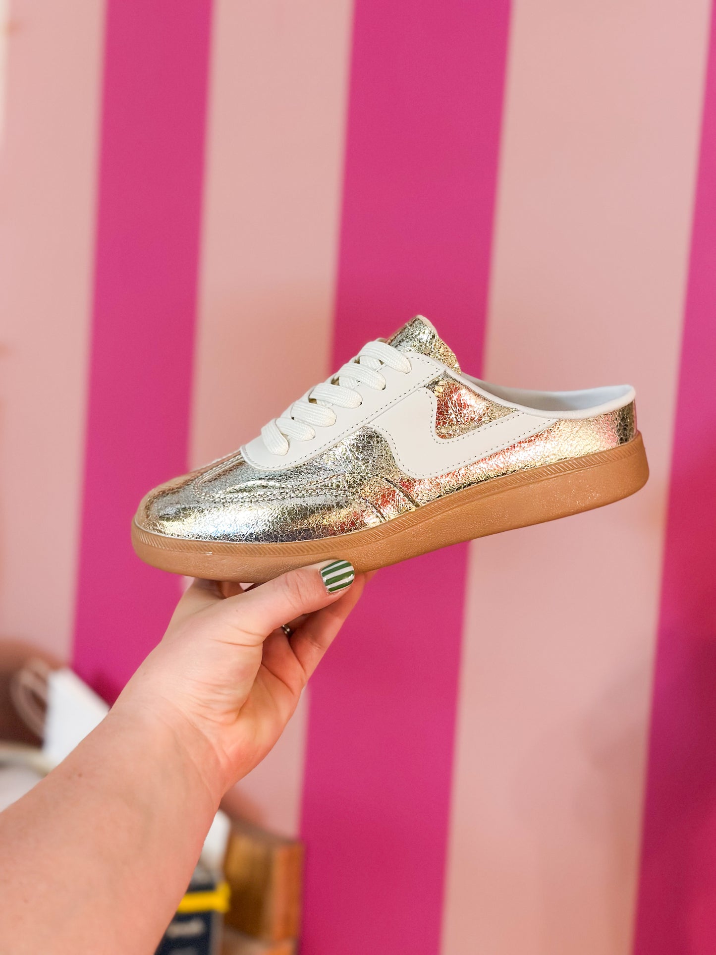 Gold Slip On Sneaker