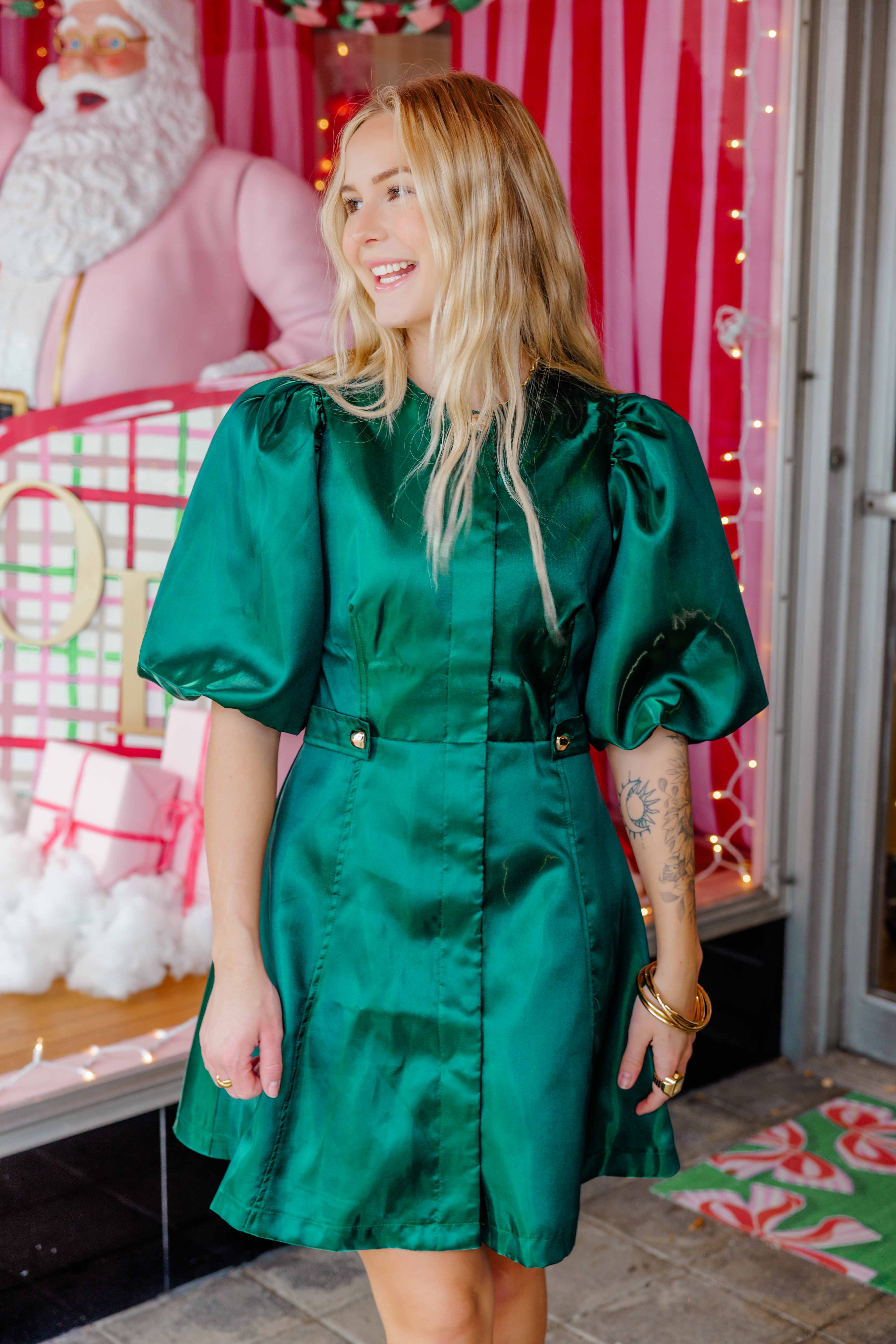 Green Christmas Party Dress