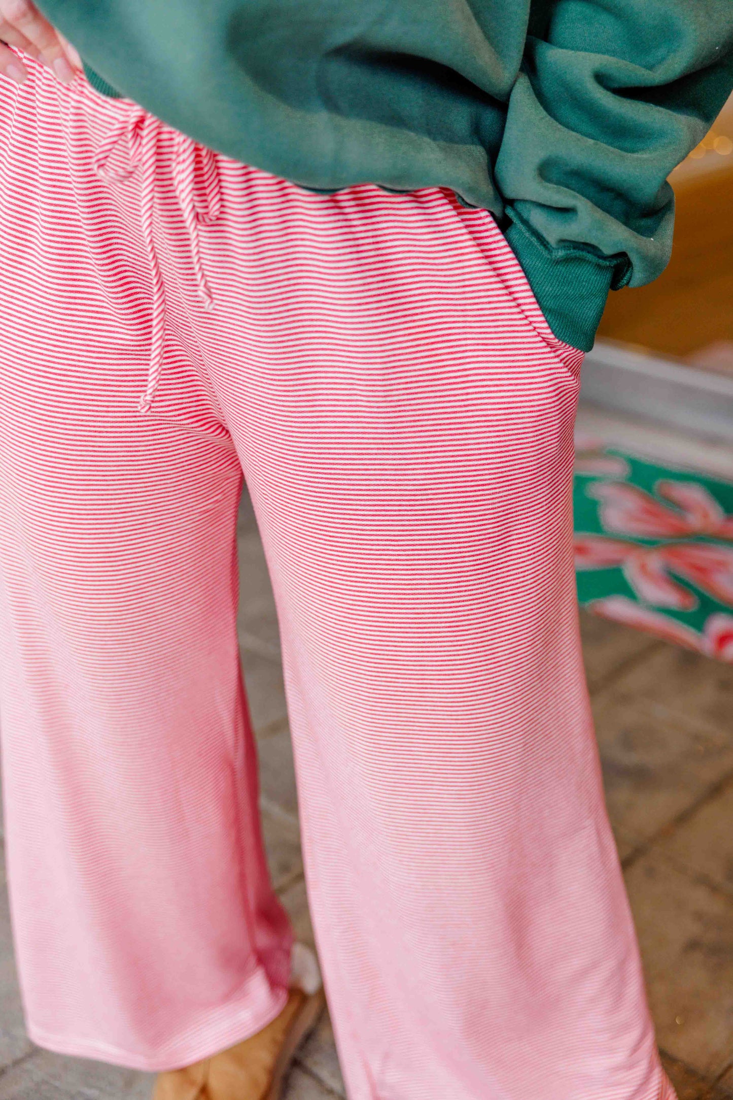 Red Striped Comfy Pants