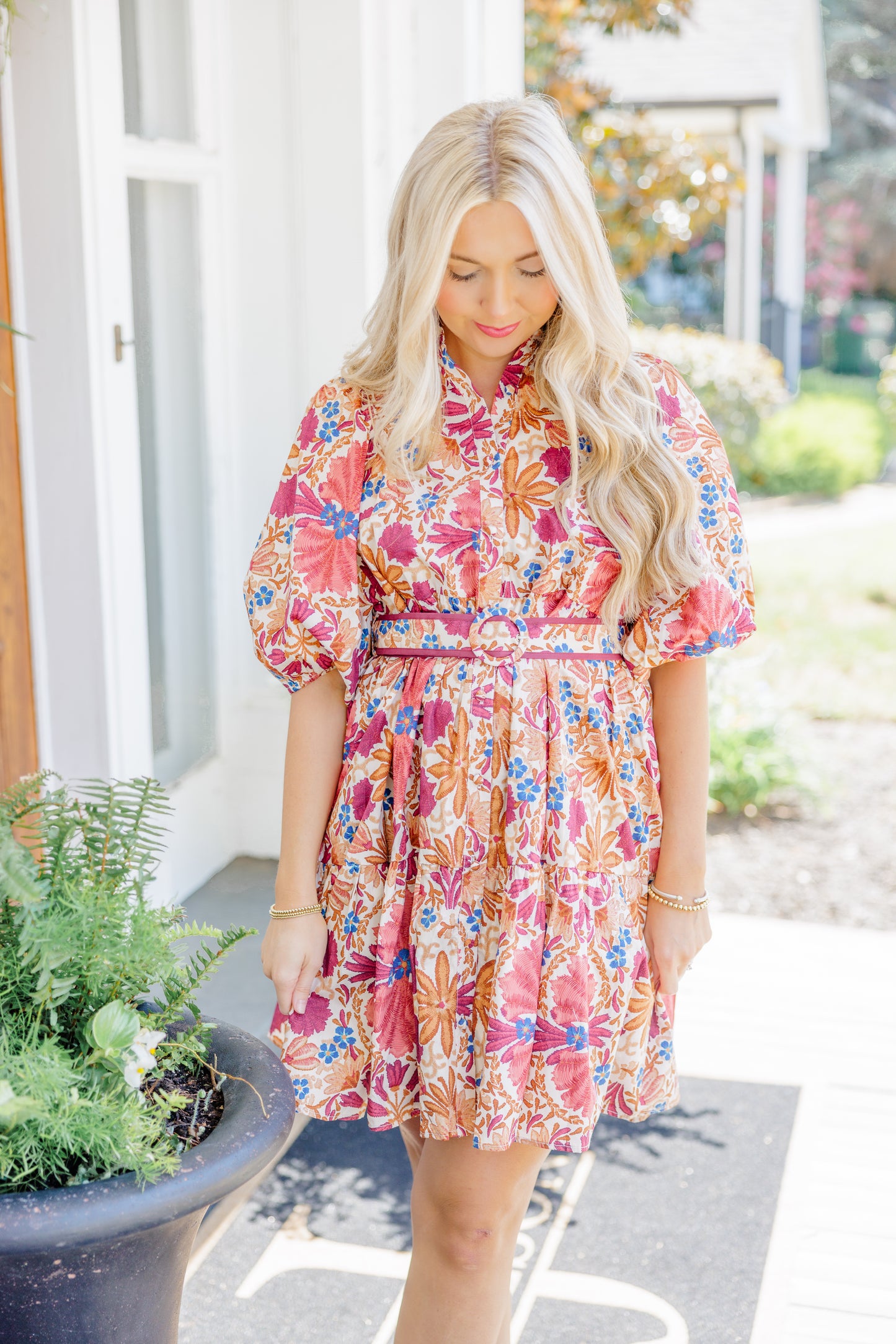 Faith Floral Belt Dress