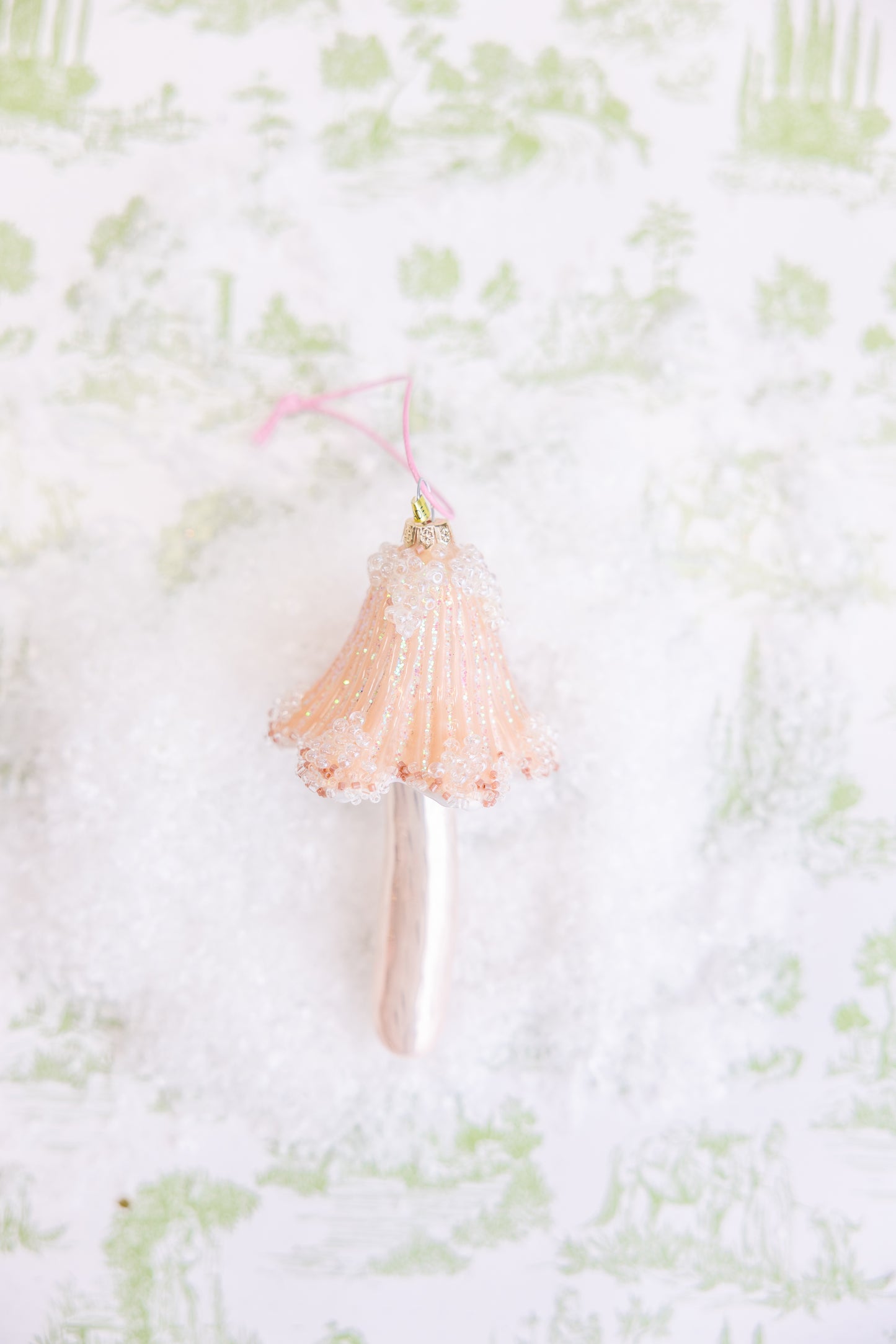 Frosted Mushroom Ornament
