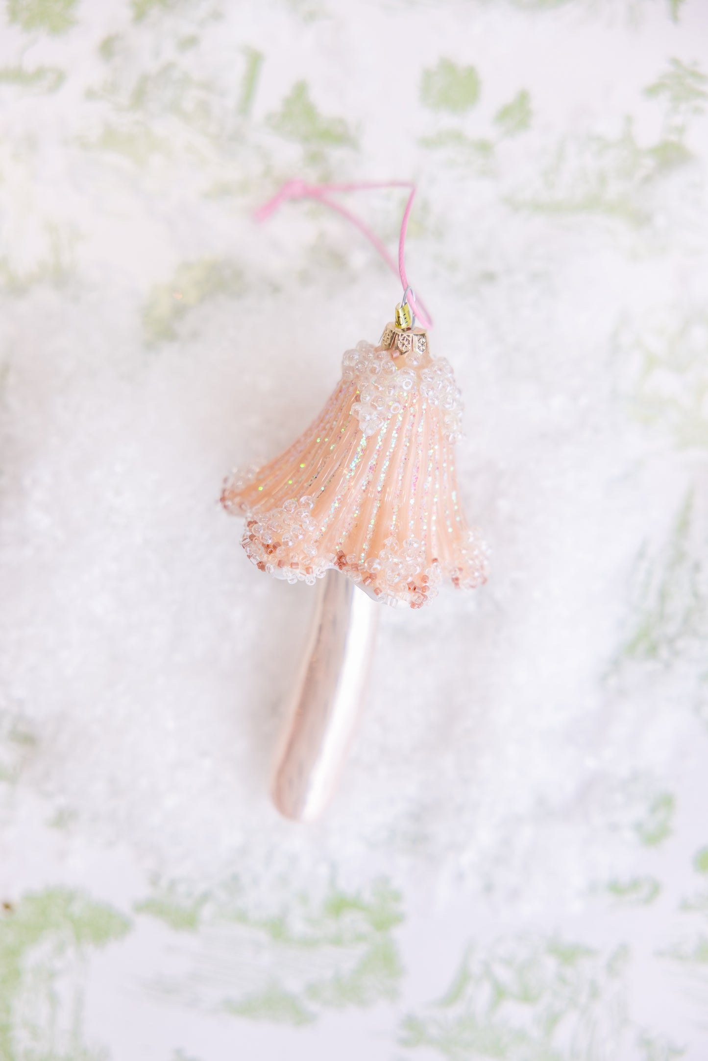 Frosted Mushroom Ornament