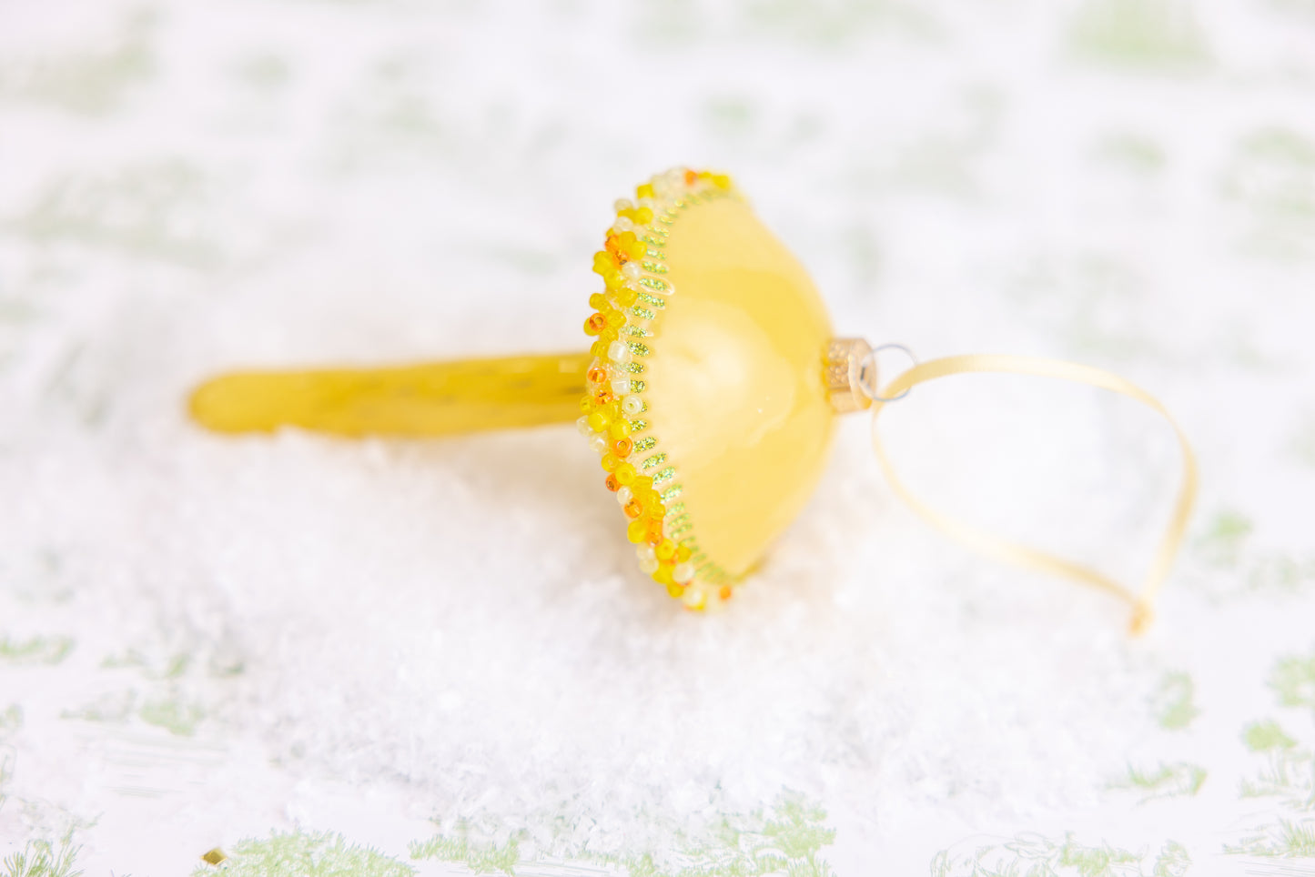 Frosted Mushroom Ornament