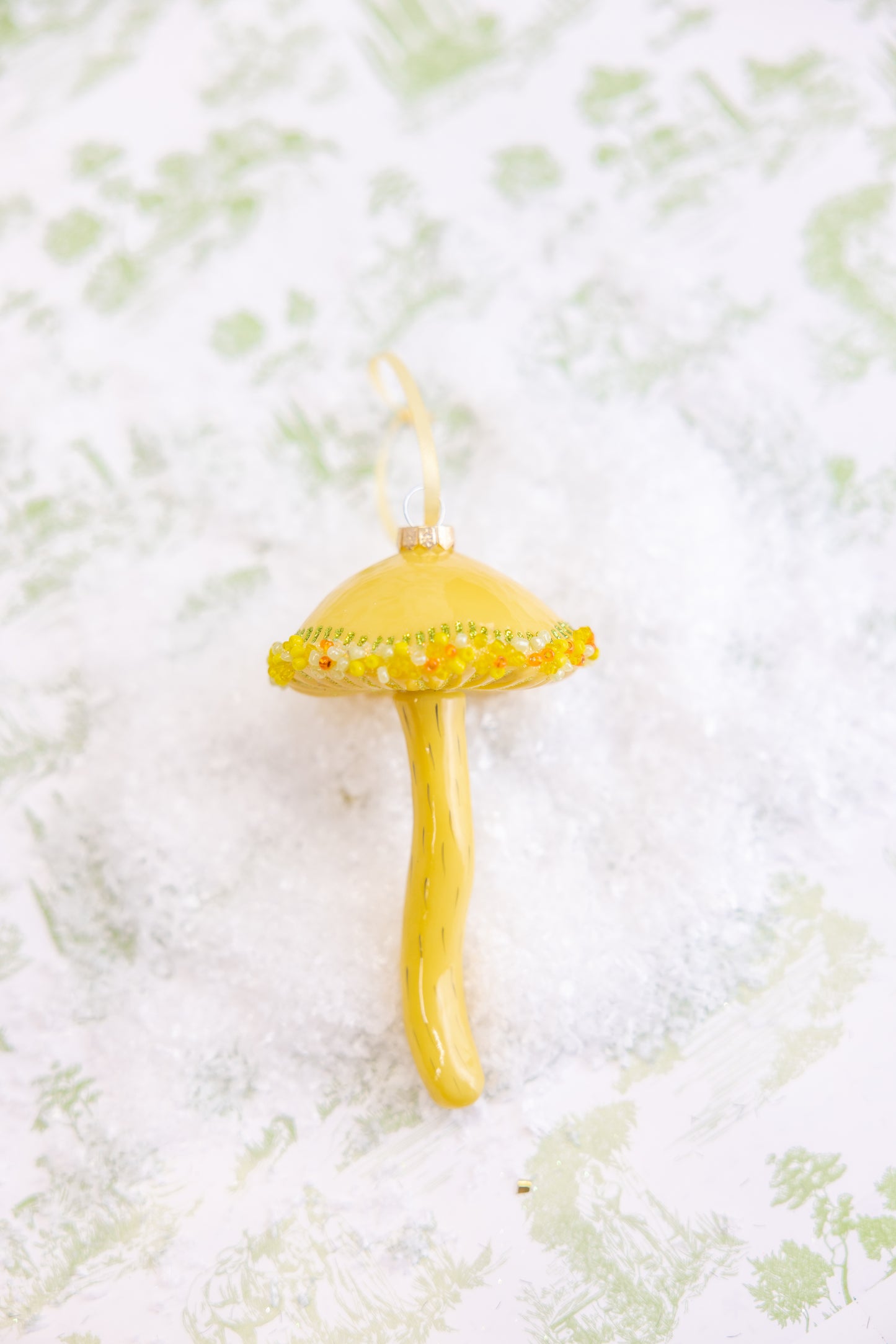 Frosted Mushroom Ornament