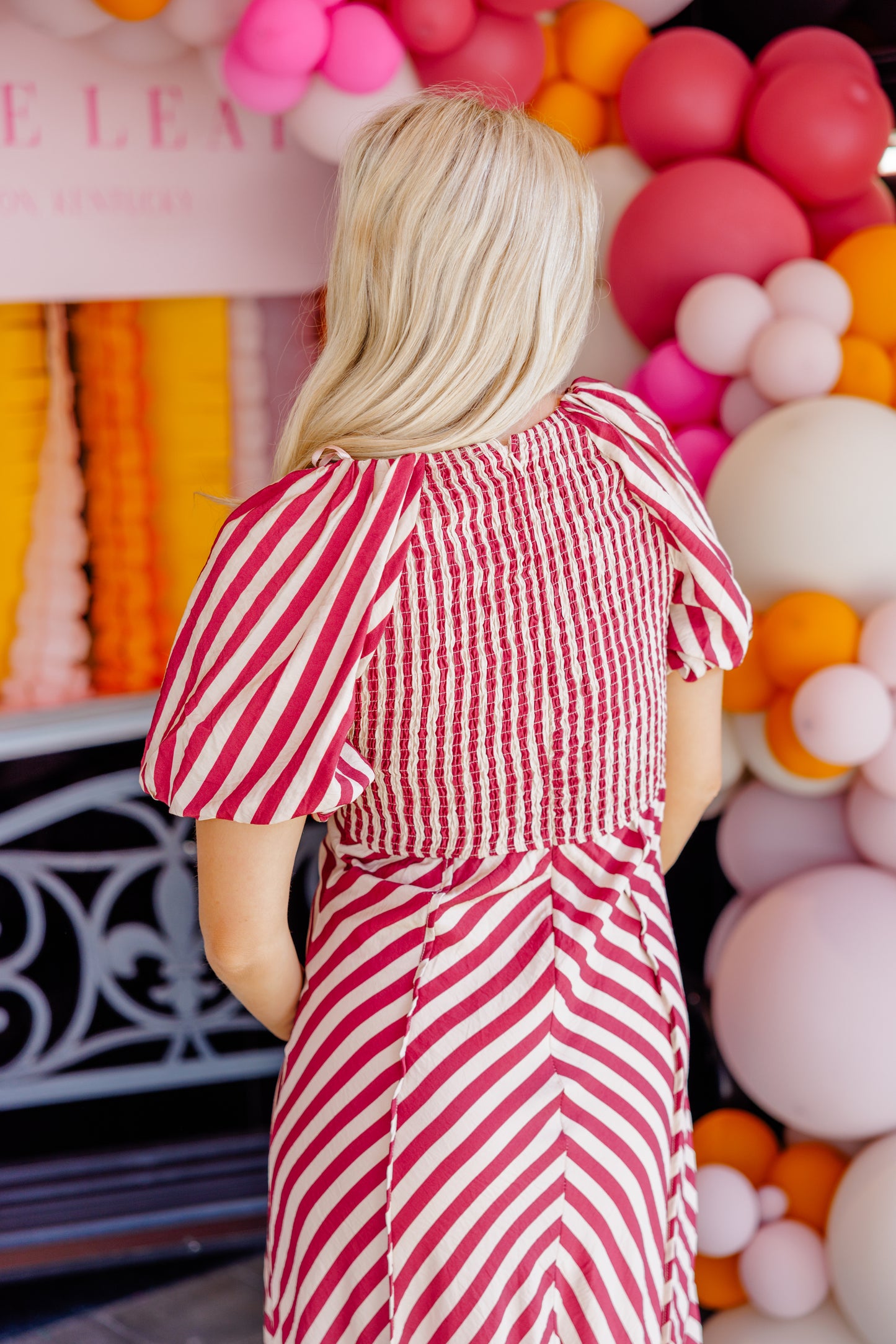 Autumn Stripe Midi Dress