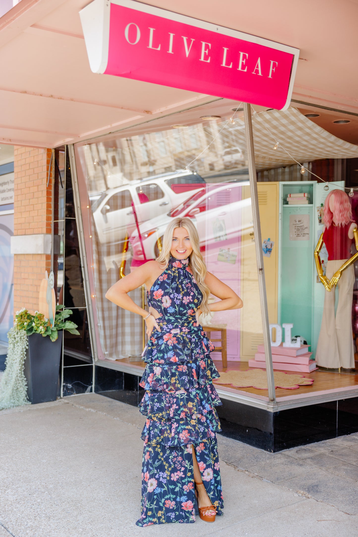 Black Floral Cut Out Maxi Dress