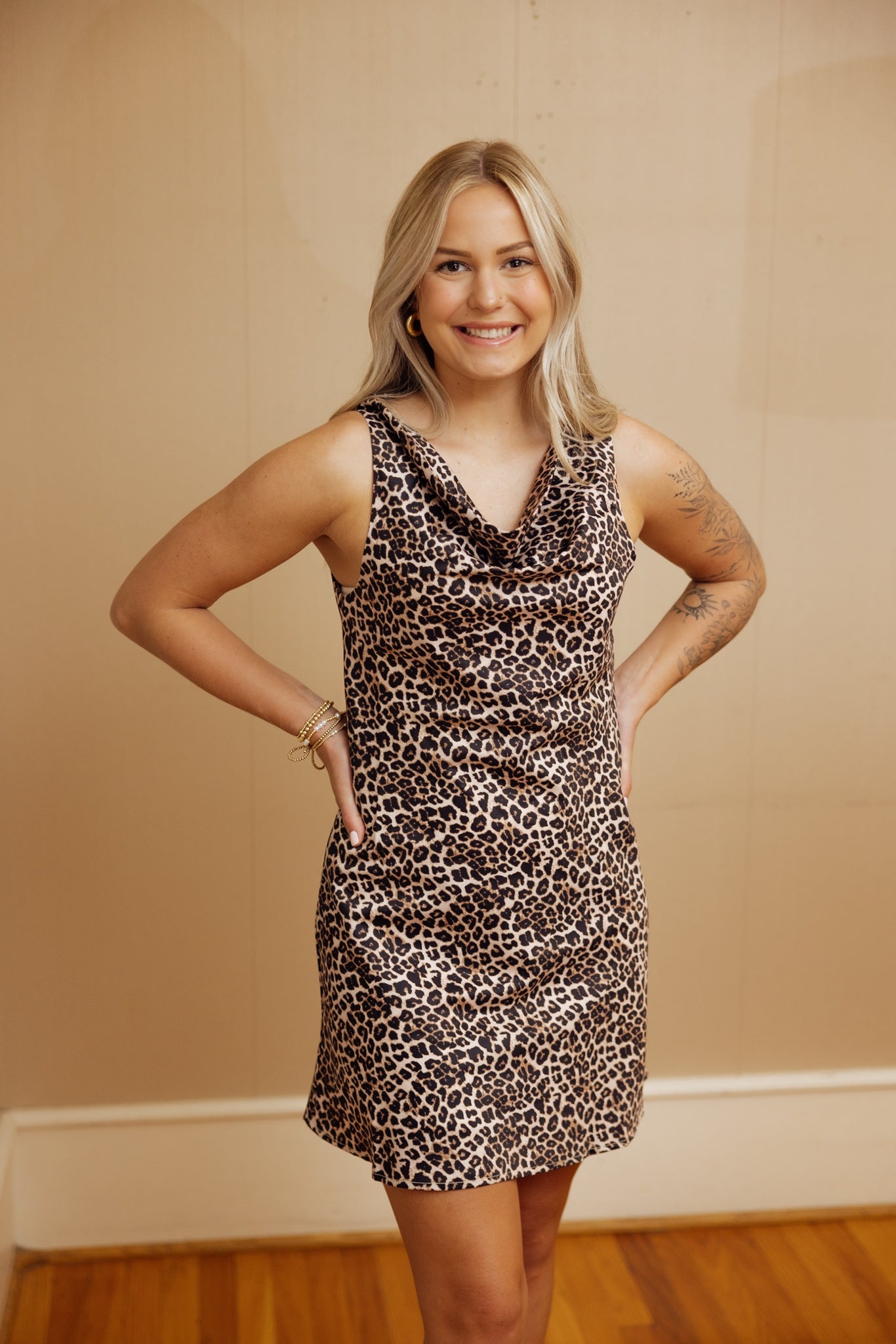 Leopard Fit & Flare Dress