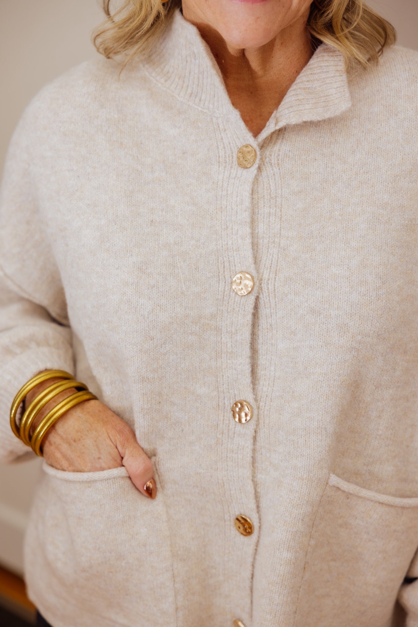 Mock Neck Cardigan