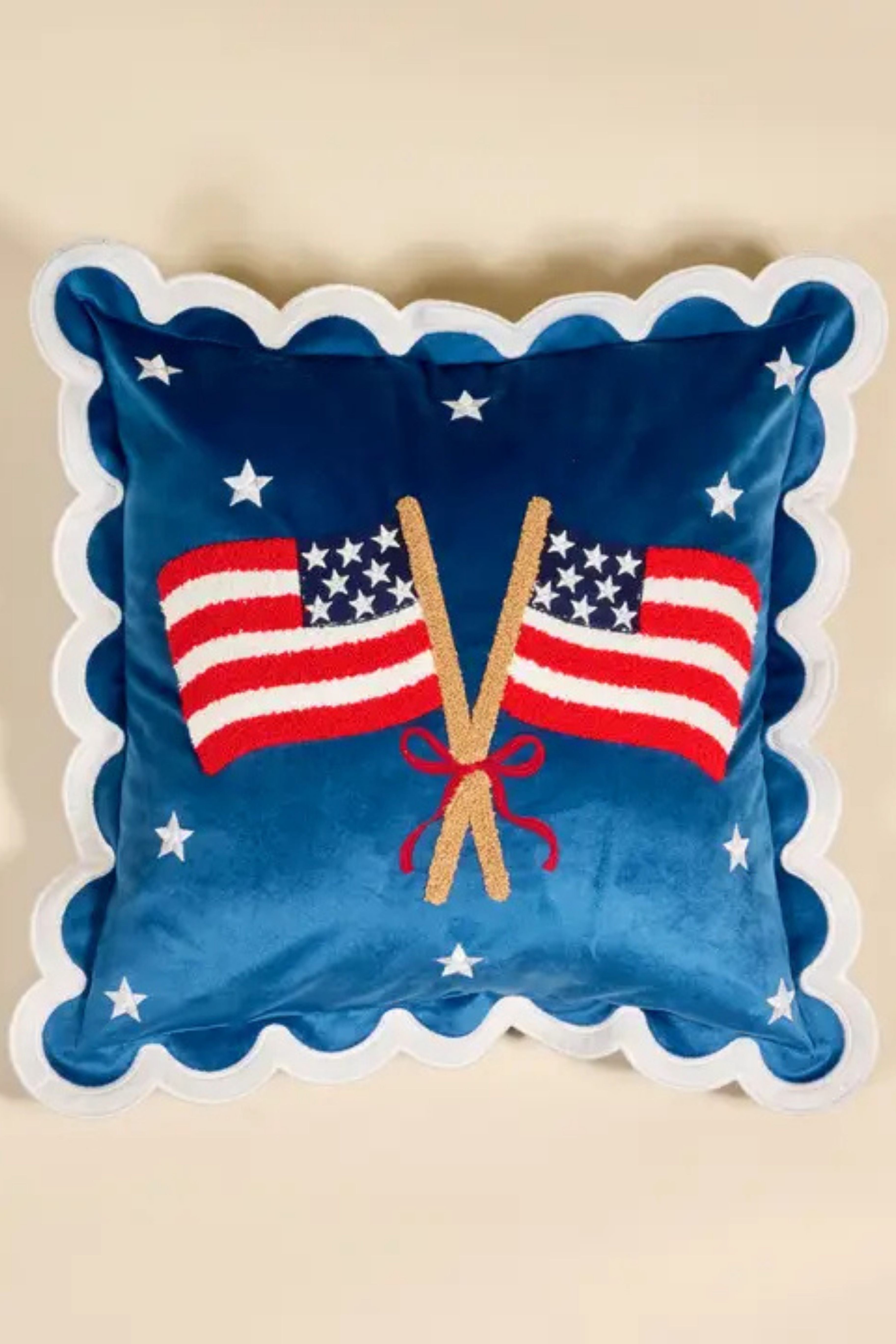 American Flags Throw Pillow