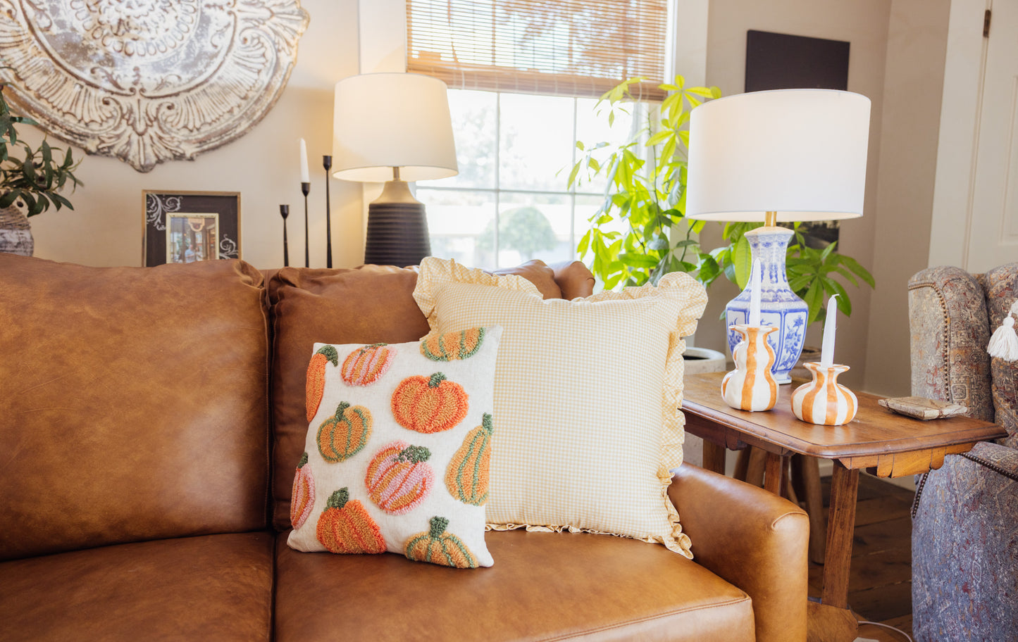 Pumpkins All Over Pillow