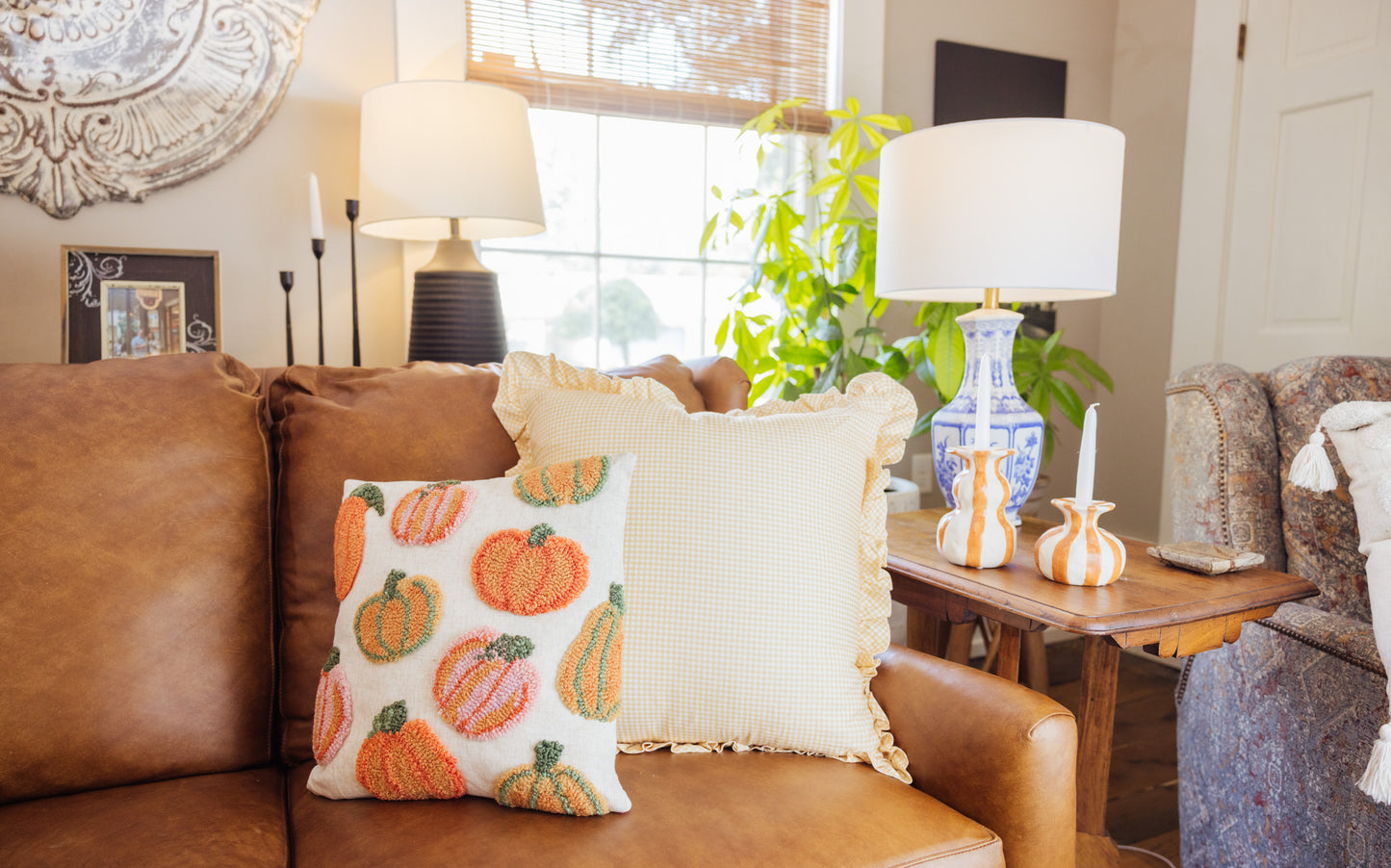 Pumpkins All Over Pillow