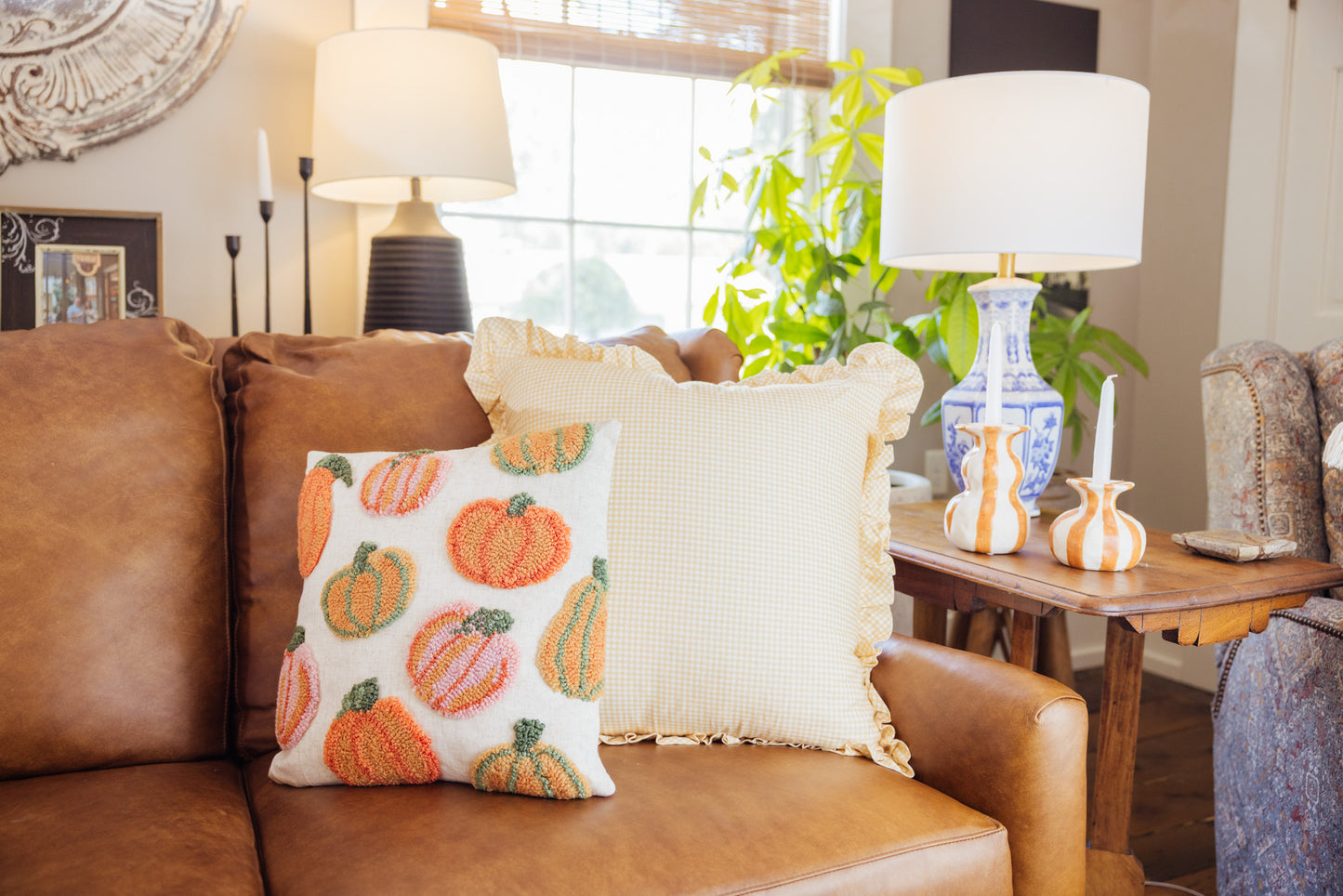 Pumpkins All Over Pillow