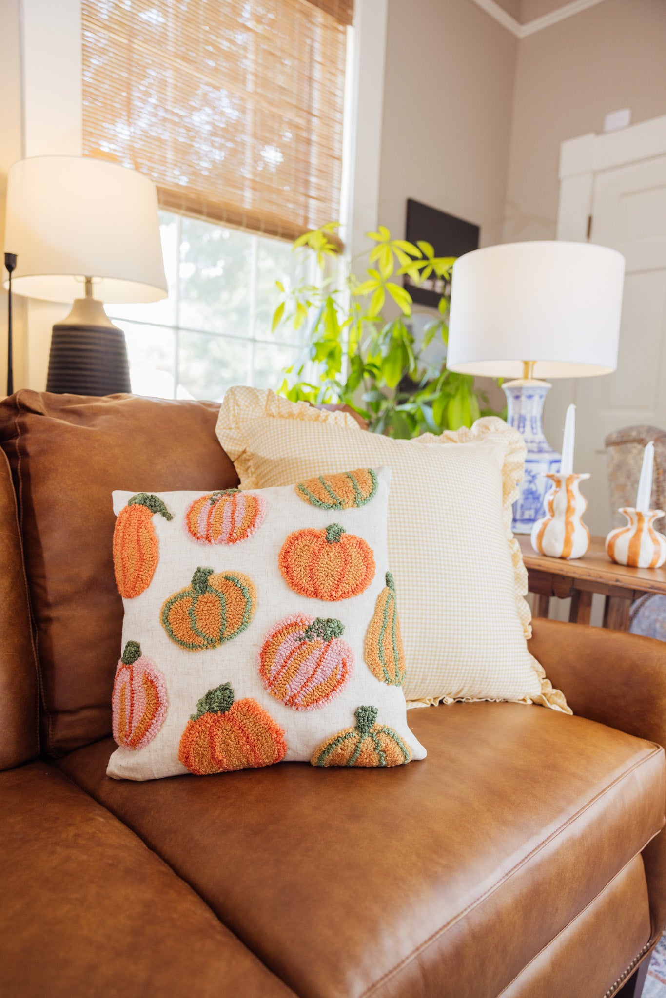 Pumpkins All Over Pillow