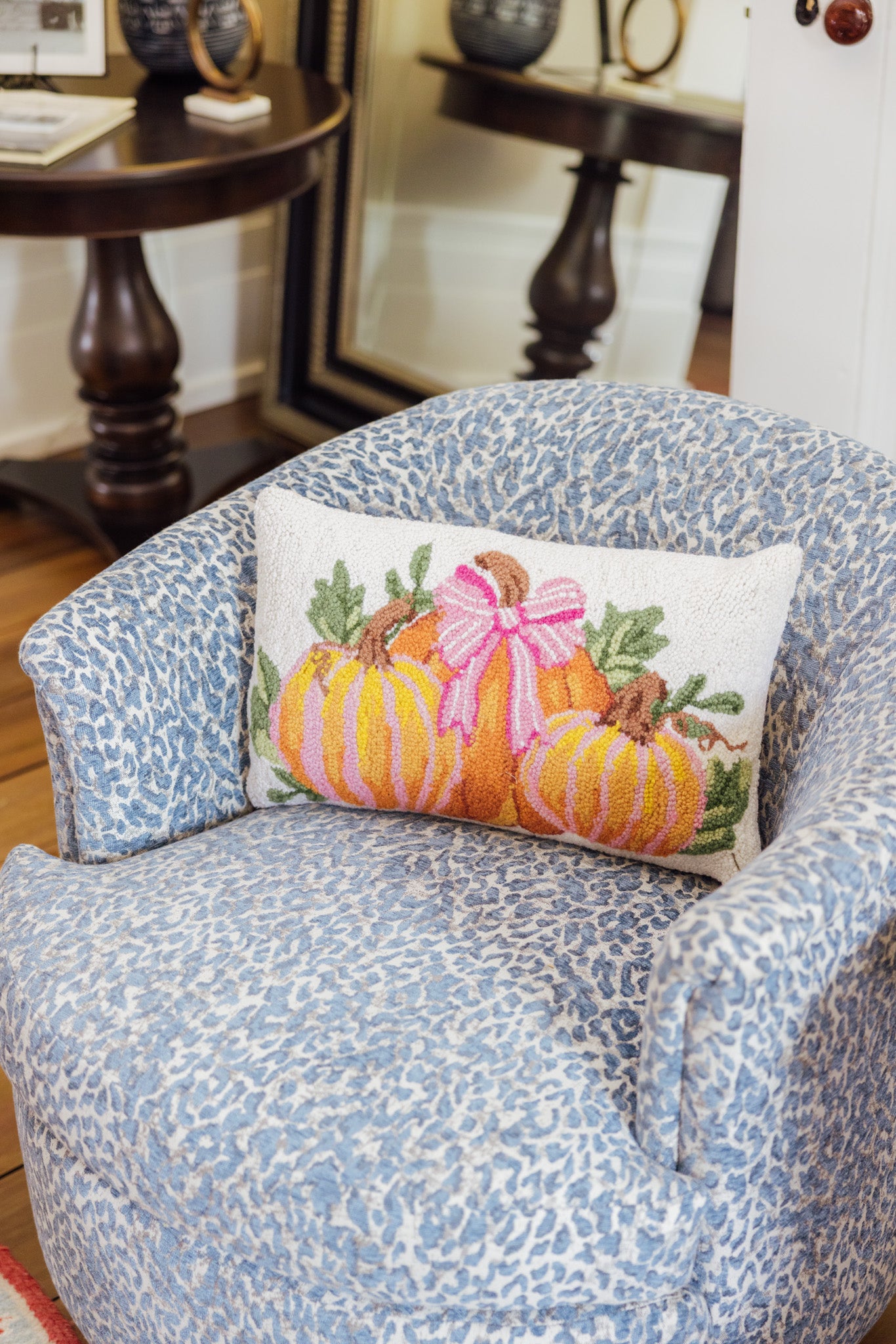 Stripe Pumpkin Trio Hook Pillow